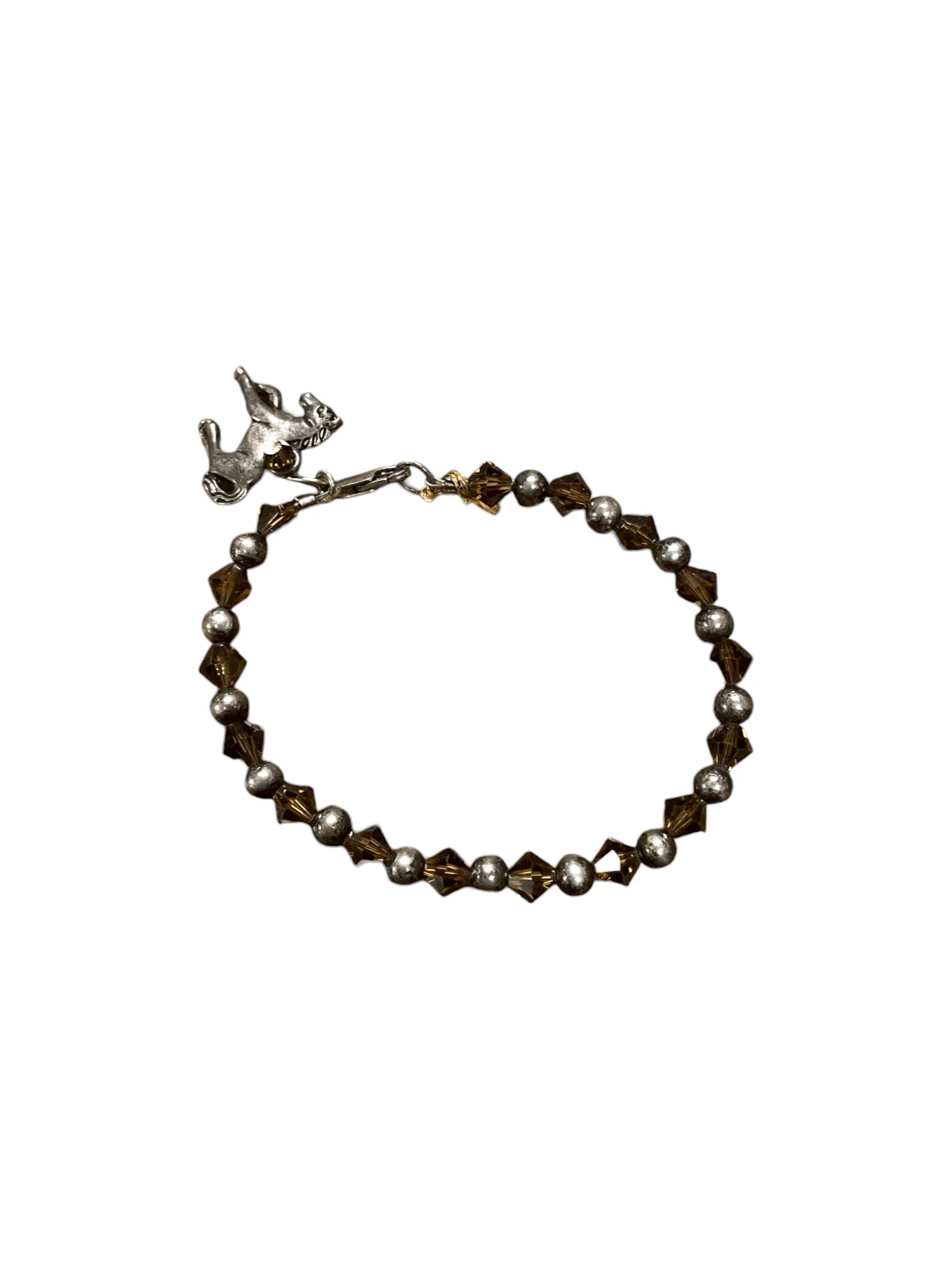 Equestrian Horse Charm Bracelet | Topaz Austrian Crystals