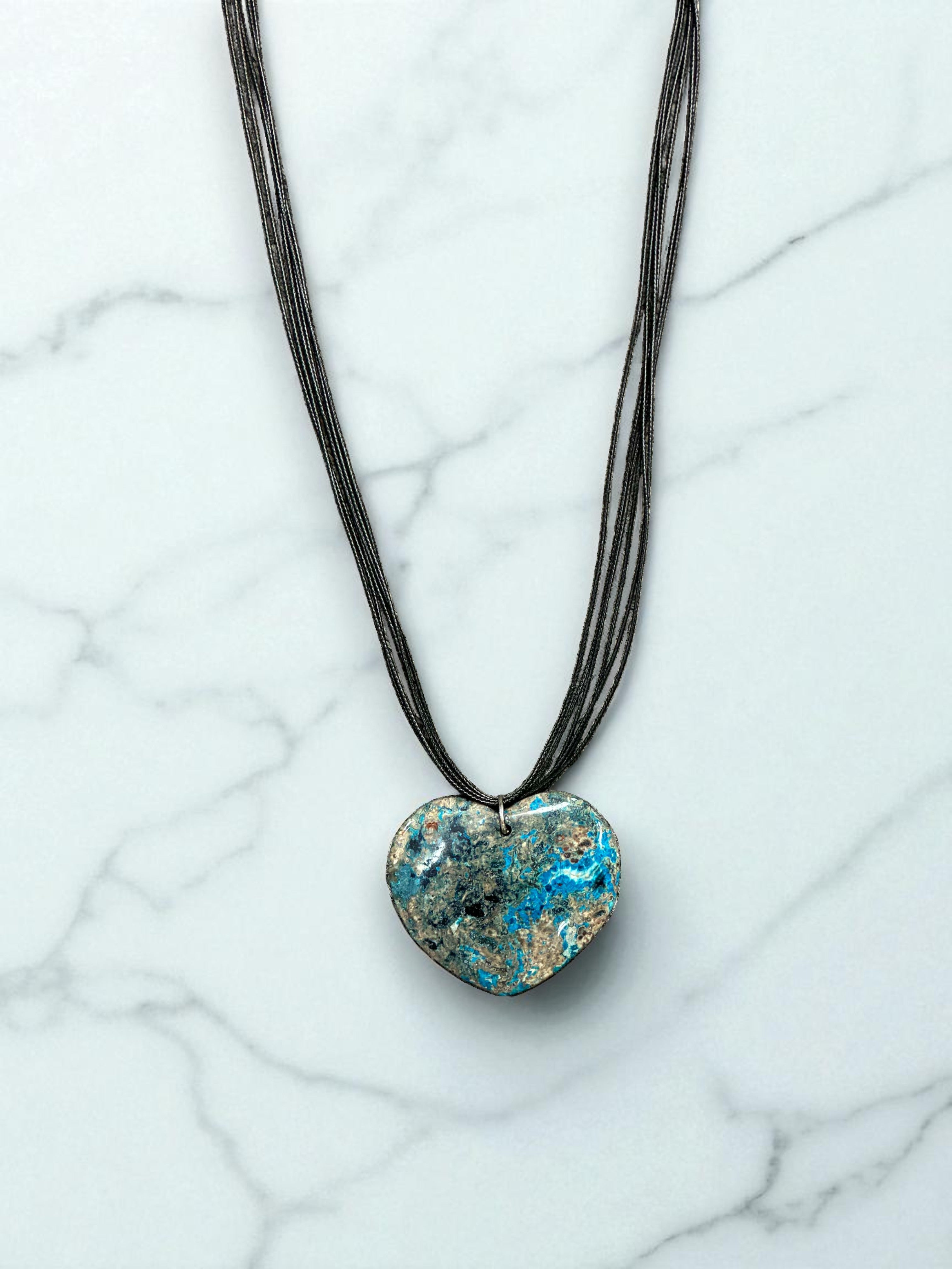 Crazy Lace Agate Cord Pendant Necklace - Balancing & Grounding | Unique Gemstone Jewelry