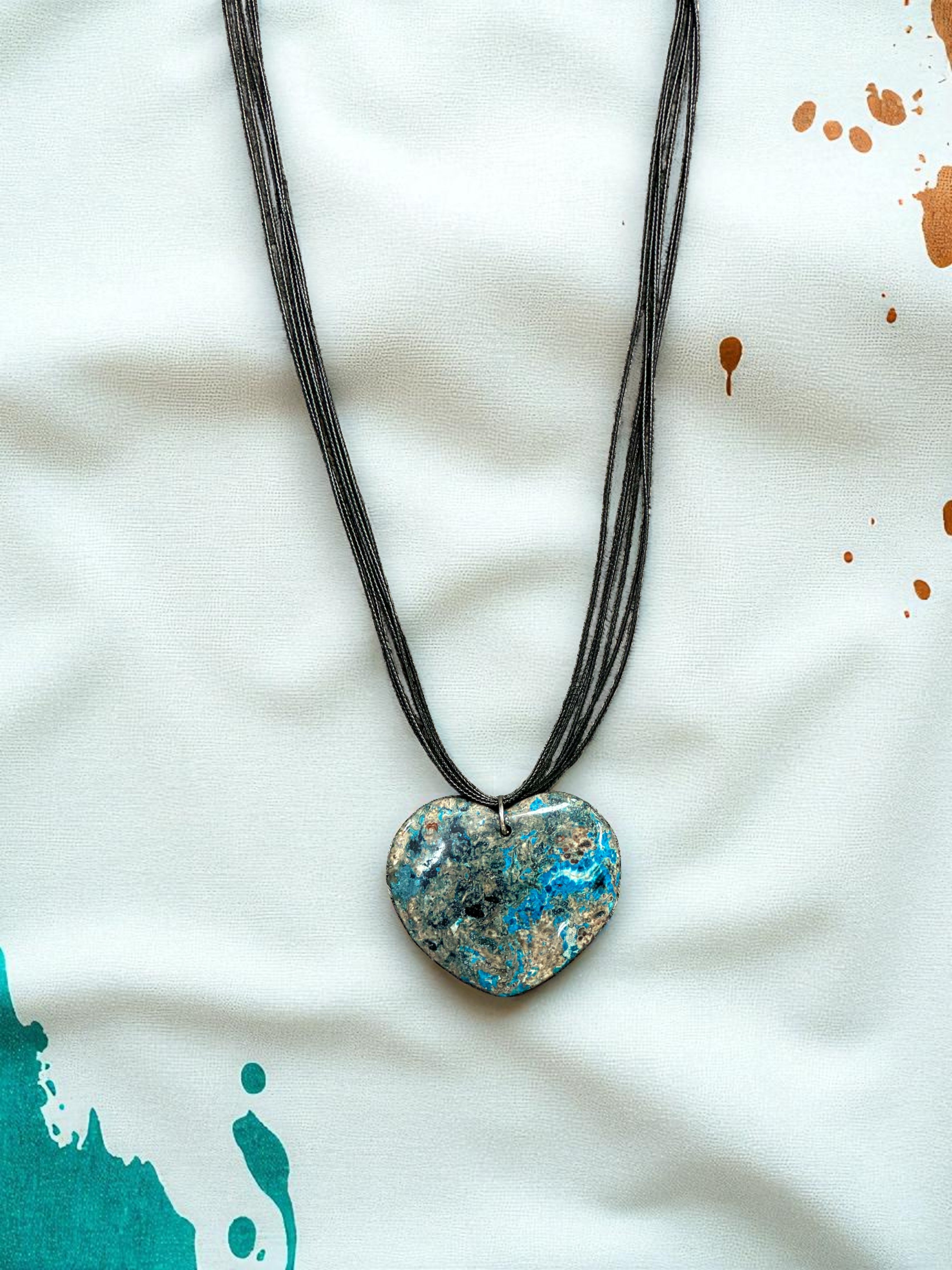 Crazy Lace Agate Cord Pendant Necklace - Balancing & Grounding | Unique Gemstone Jewelry