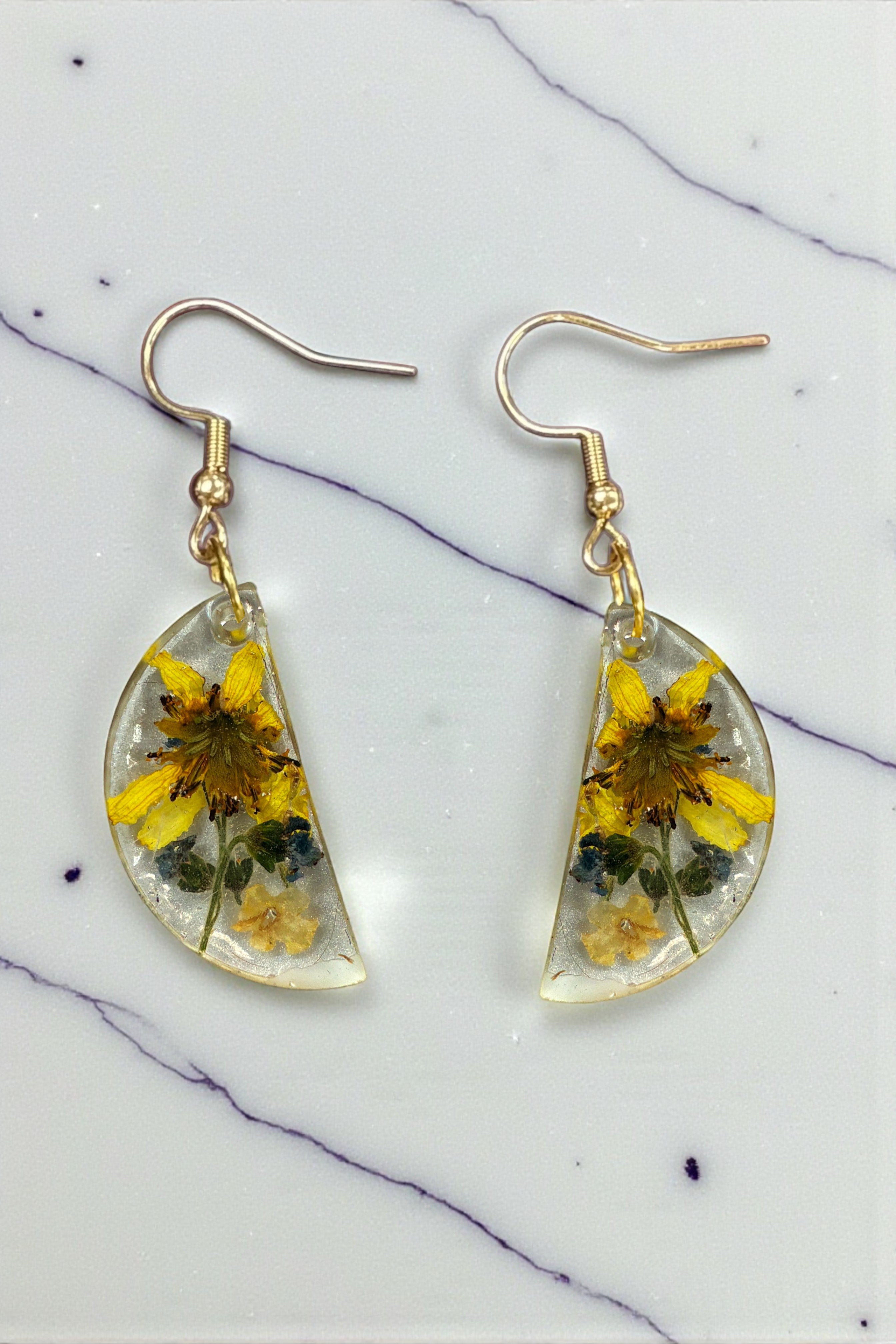 Eternal Bloom Drop Resin Earrings