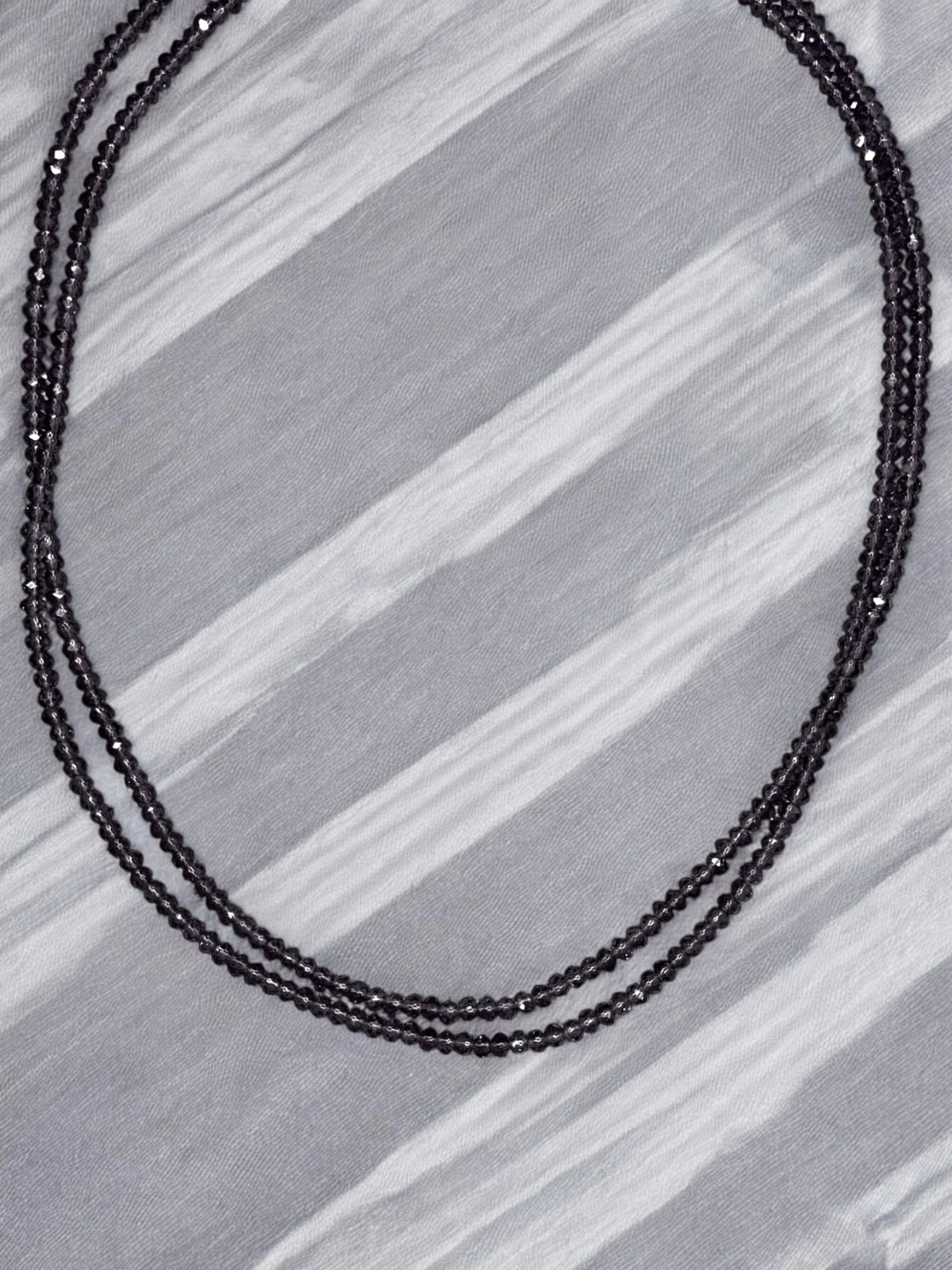 Amethyst Crystal Double Strand Necklace