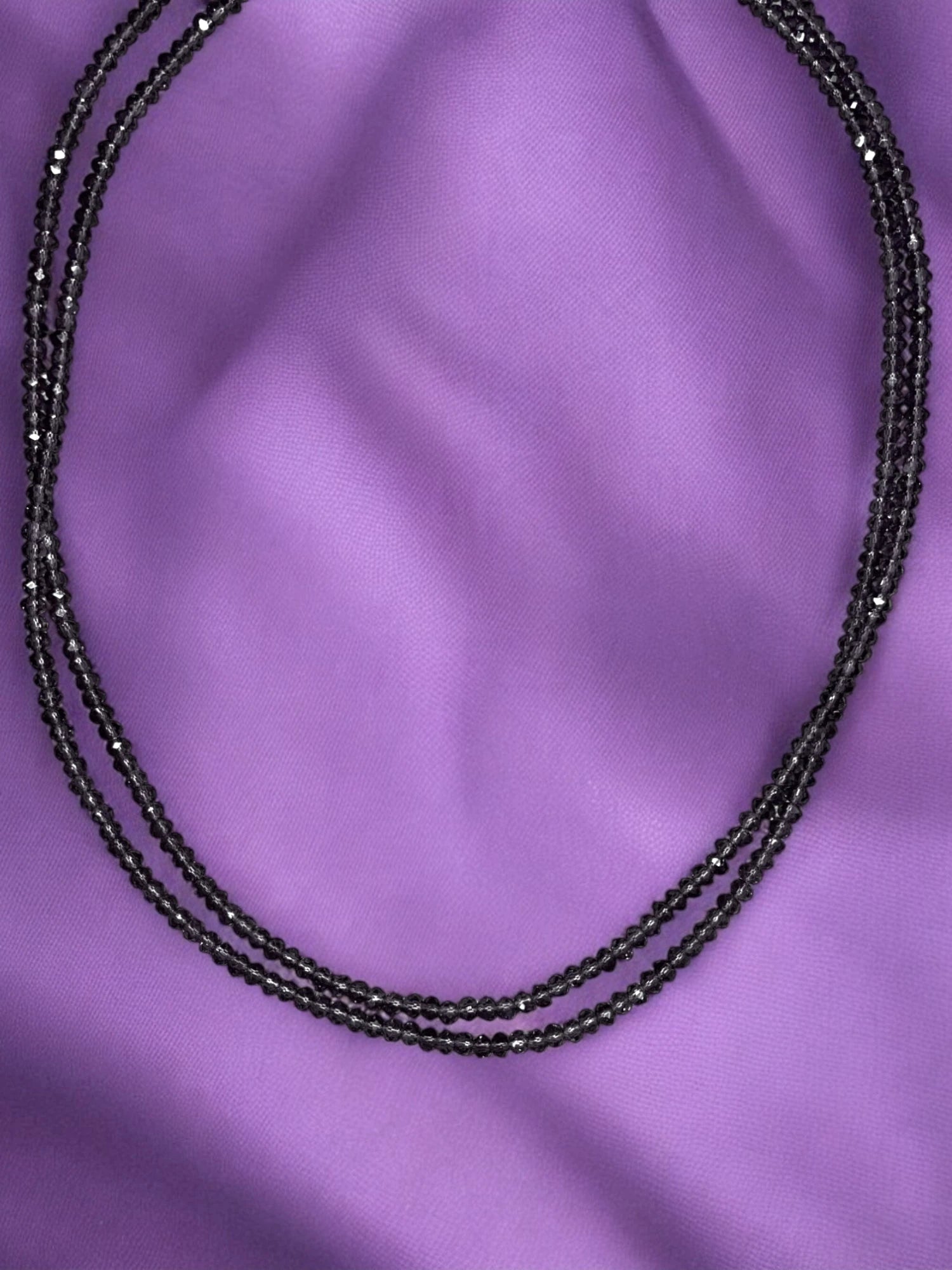 Amethyst Crystal Double Strand Necklace