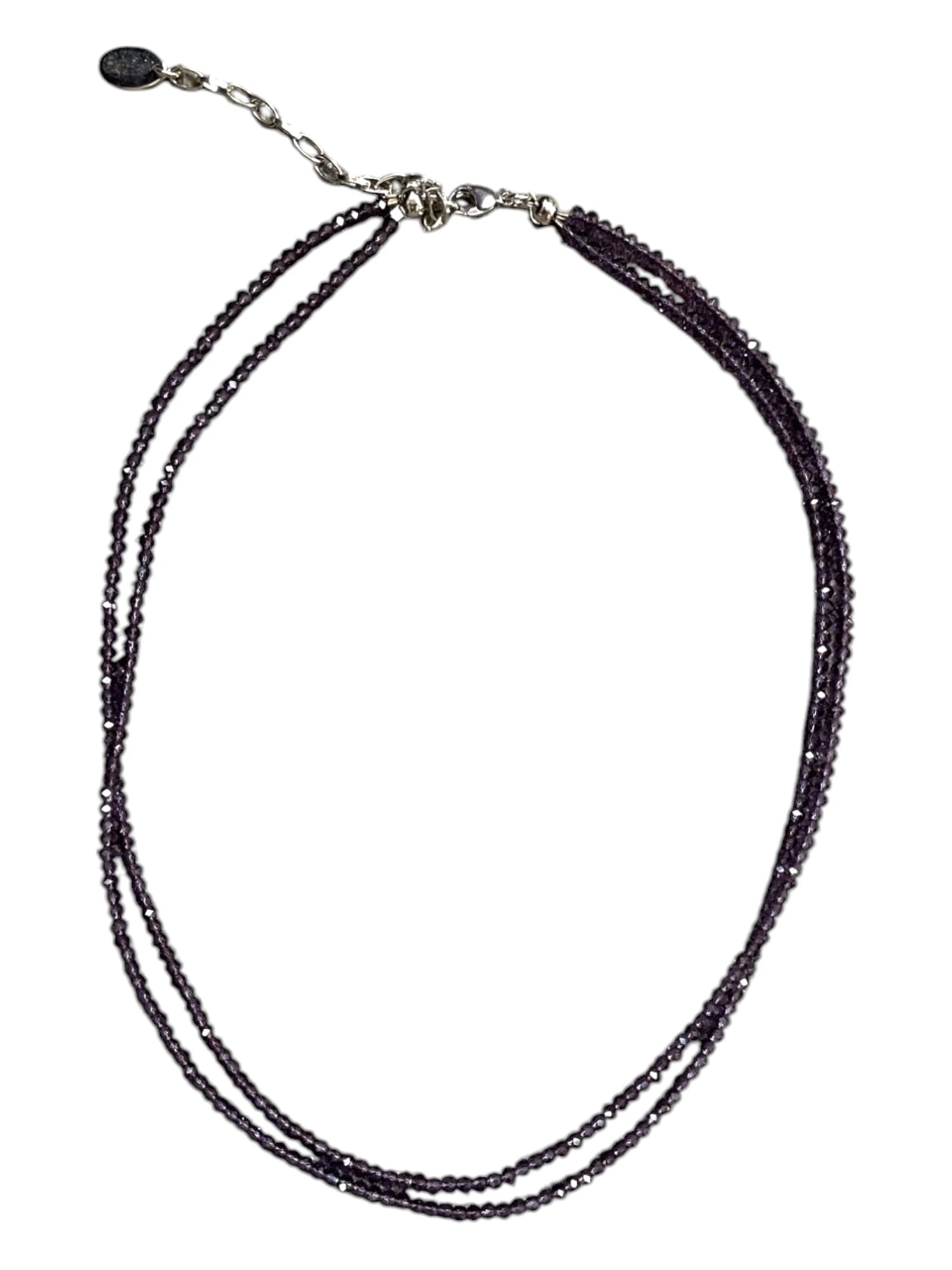 Amethyst Crystal Double Strand Necklace
