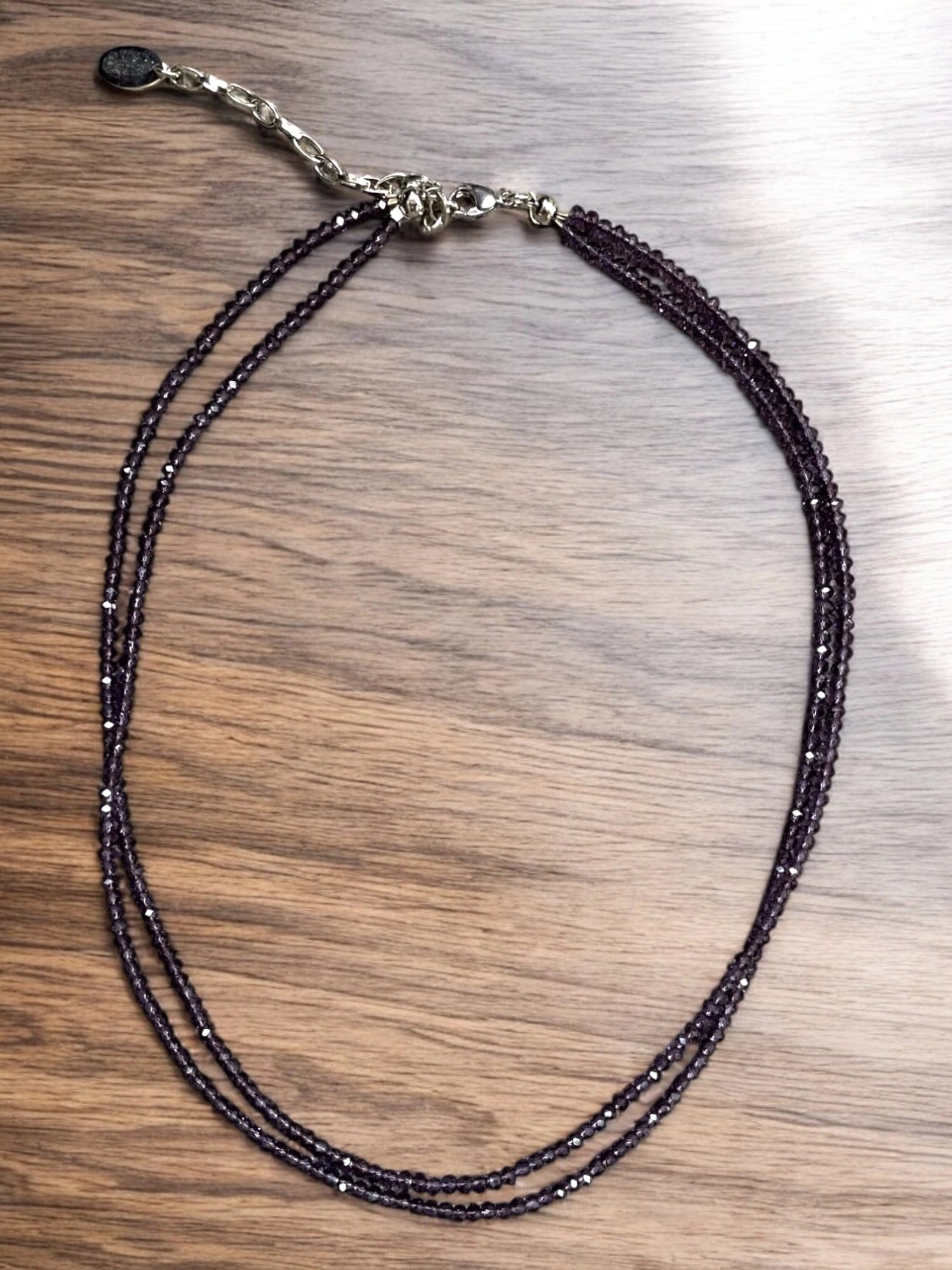 Amethyst Crystal Double Strand Necklace