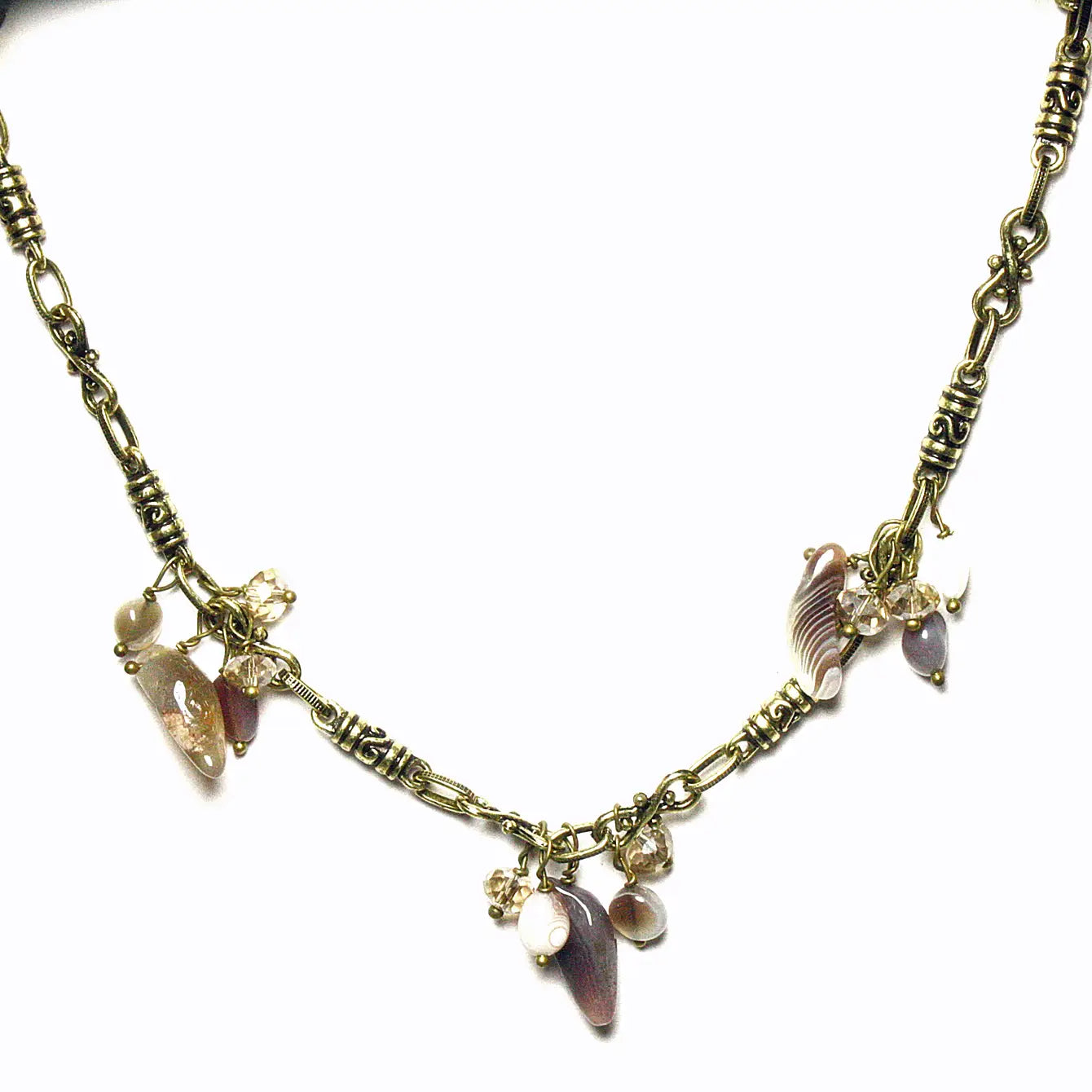 Artisanal Floating Gemstone Cluster Necklace Collection