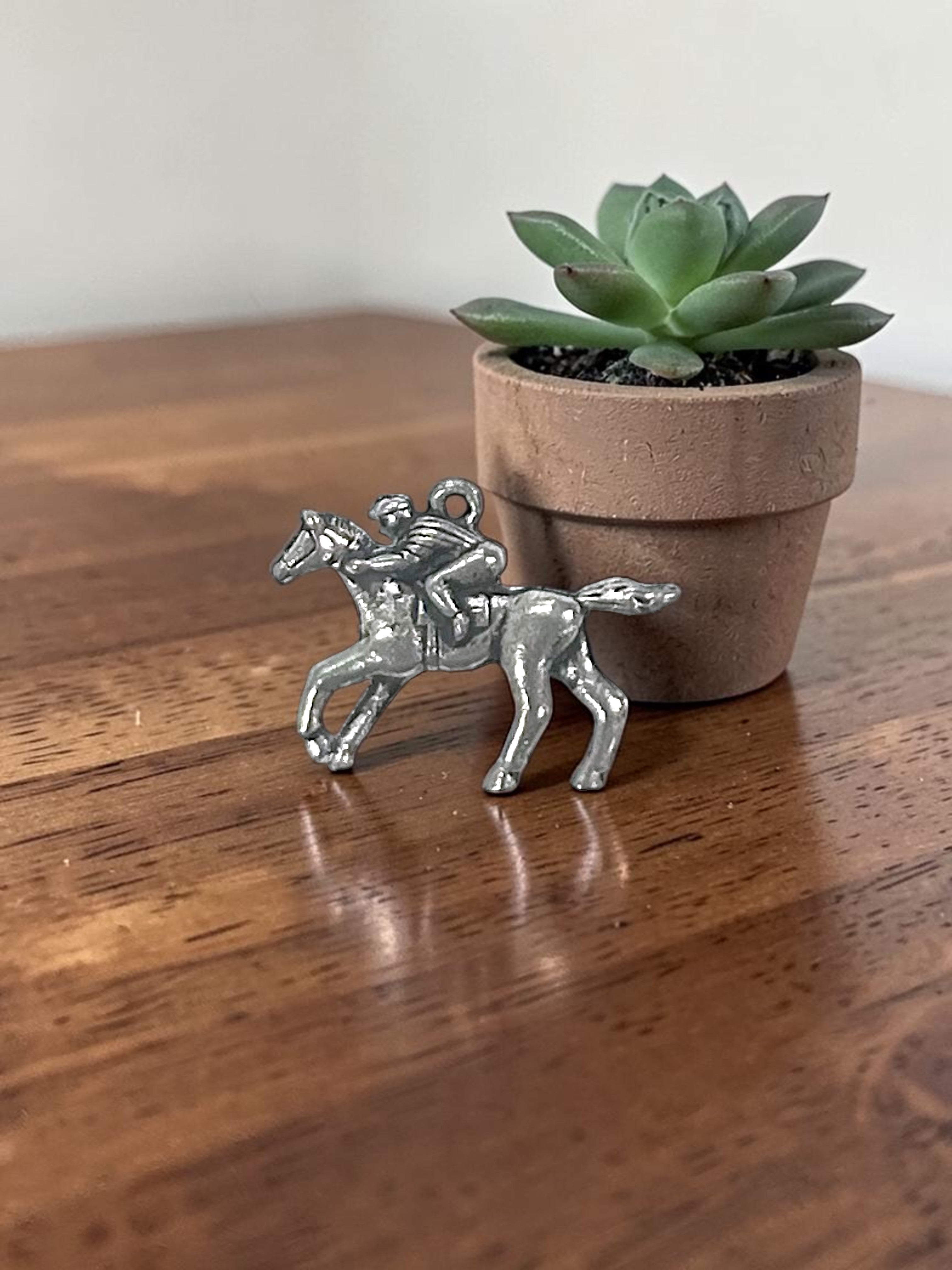 Silver Equestrian Horse Pewter Charm Pendent | Gift for Horse Lover | Travel Charm