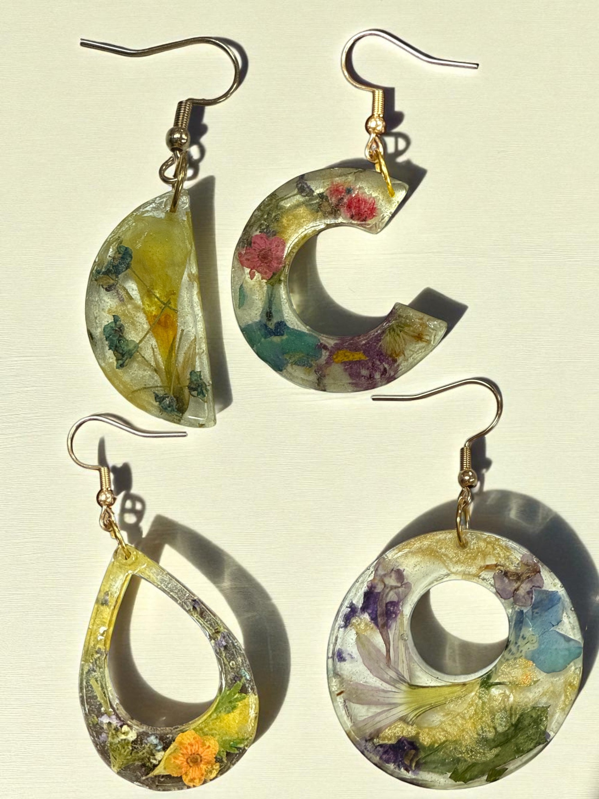 Eternal Bloom Drop Resin Earrings