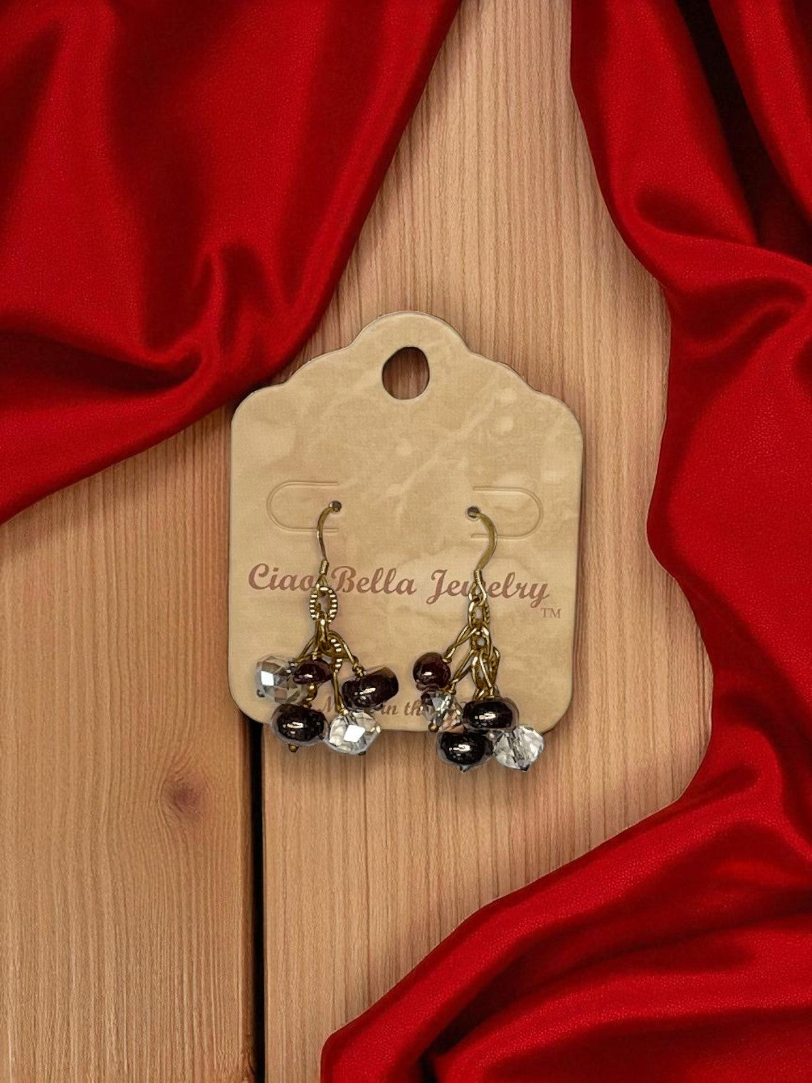 Handmade Gemstone Cluster Earrings, Dangle Earrings, Unique Jewelry Gifts