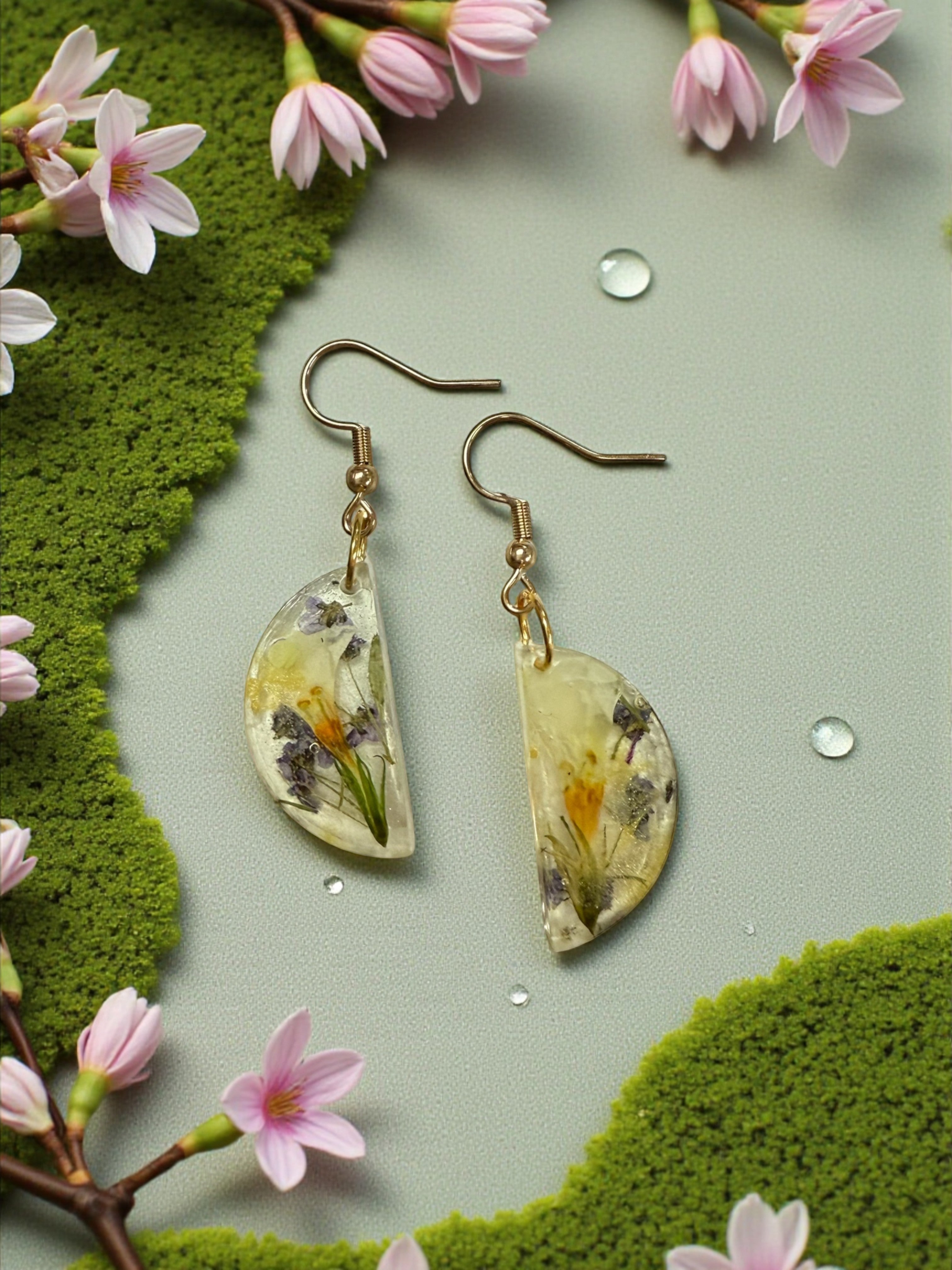 Eternal Bloom Drop Resin Earrings