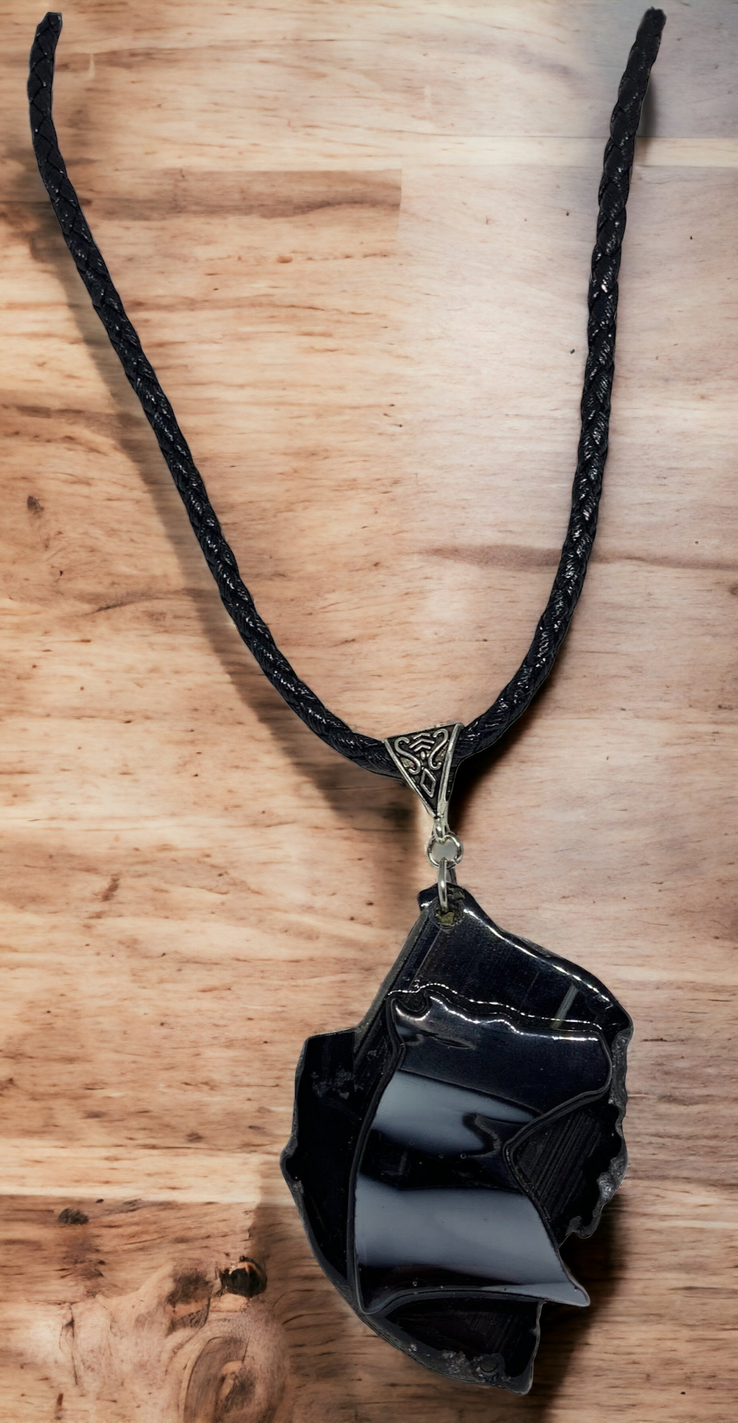 Michelle Marie's One-of-a-Kind Black Agate Horse Pendant Statement Necklace