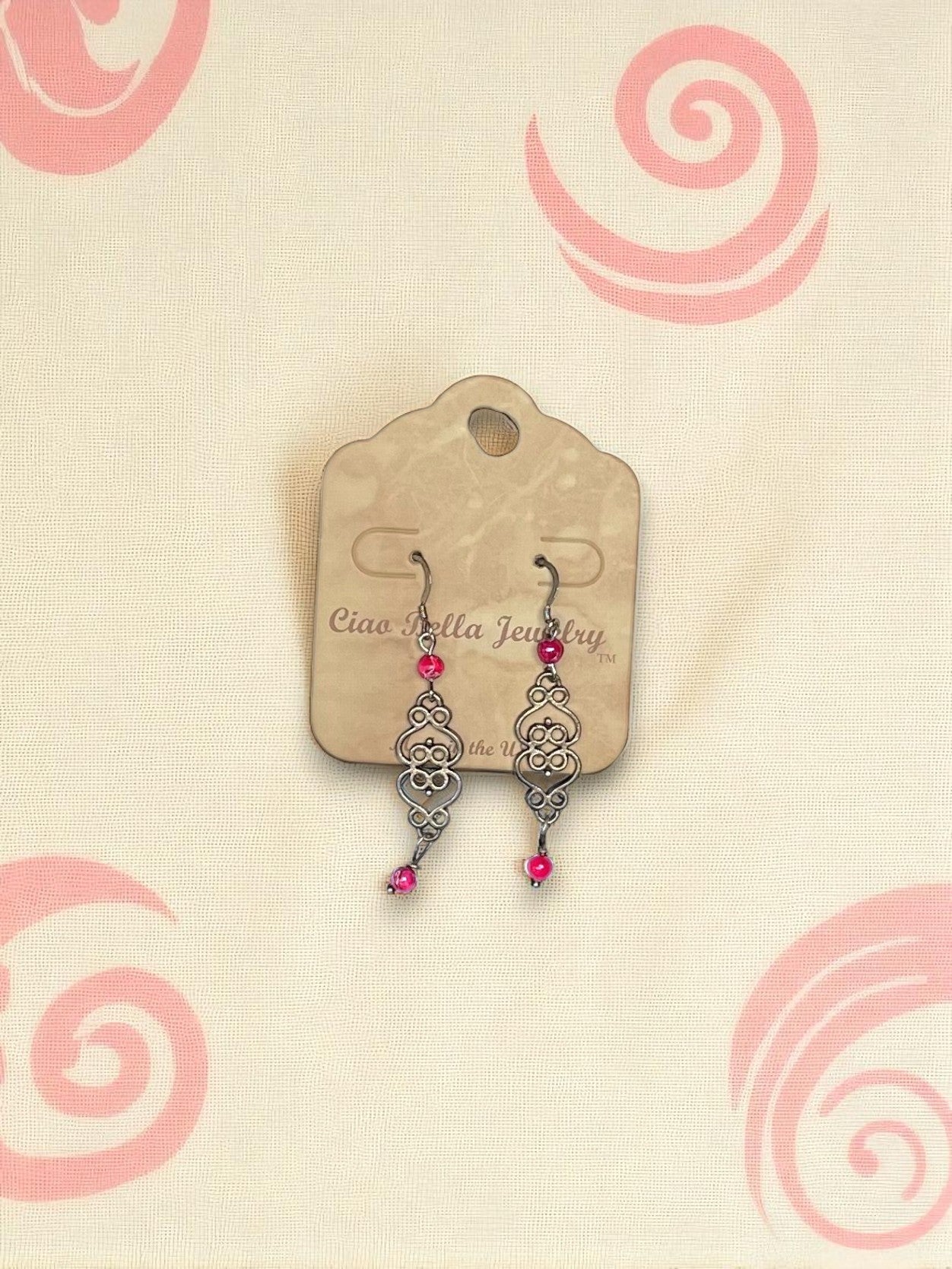 Silver Filigree Dangle Earrings | Gemstone & Crystal Earrings