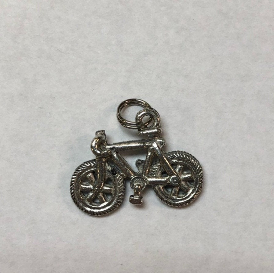 Bicycle Charm - Bike Charm - 3D Pewter Charm - Biking Charm - Necklace Pendant Charm - Biker Charm - Bicyclist Charm - Bike Race Charm