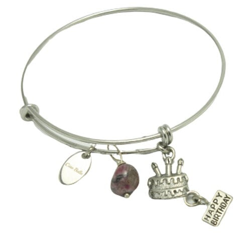 Birthday Cake Bangle or Chain Bracelet - Perfect Gift for Any Age
