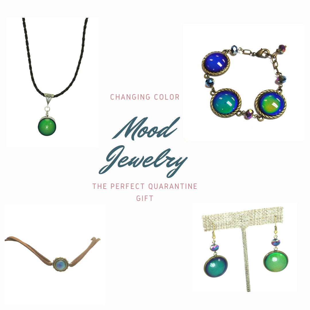 Mood Bead Bracelets - 70's Jewelry - Mood Bracelets - Changing Color Bracelet - Mood Glass Jewelry - Bohemian Jewelry