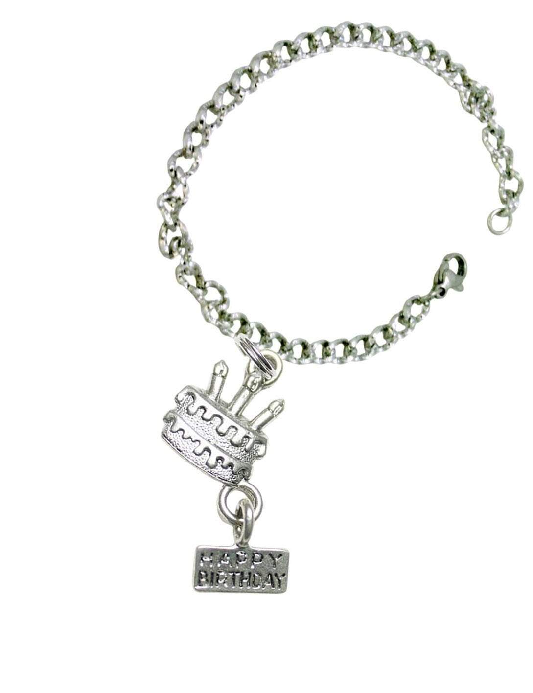 Birthday Cake Bangle or Chain Bracelet - Perfect Gift for Any Age