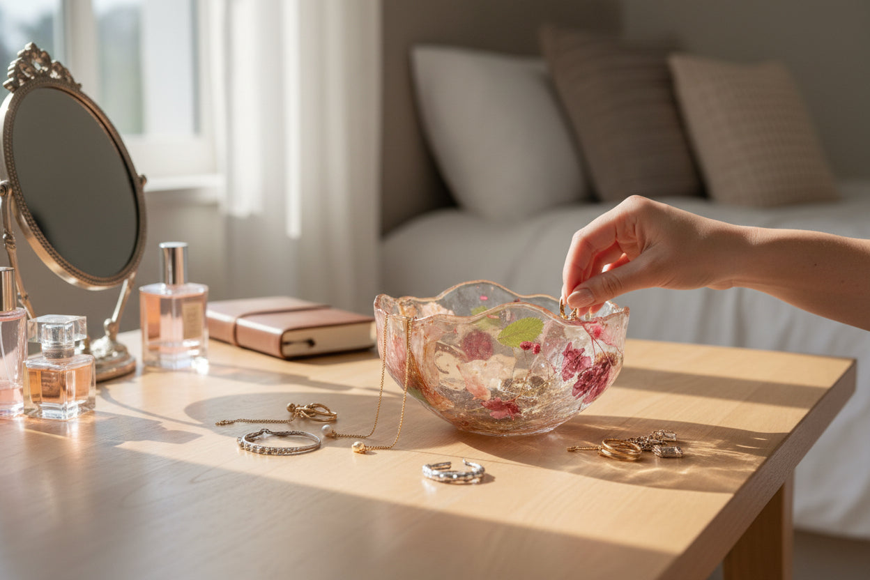 Pressed Flower Resin Art Bowl