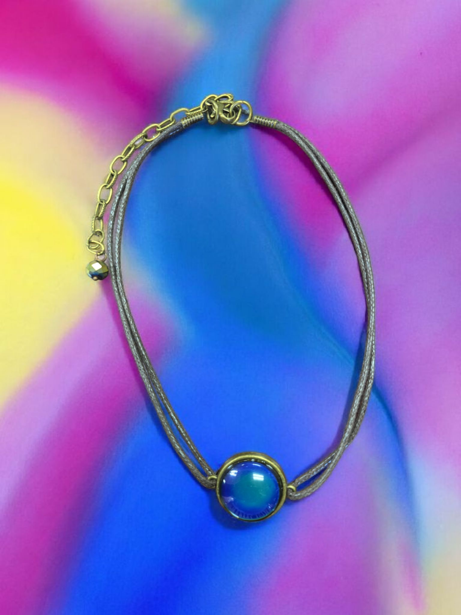 Far Out! Groovy 70s Mood Bead Necklace - Peace, Love, Vibes (Gift Idea)