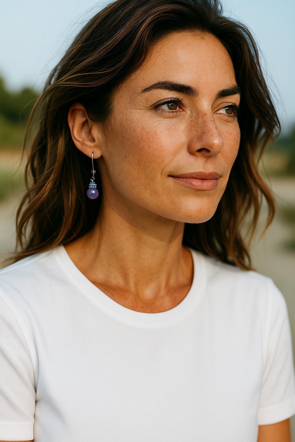 Ombre Bead Drop Earrings | Sea Green, Mystic & Magenta Variations