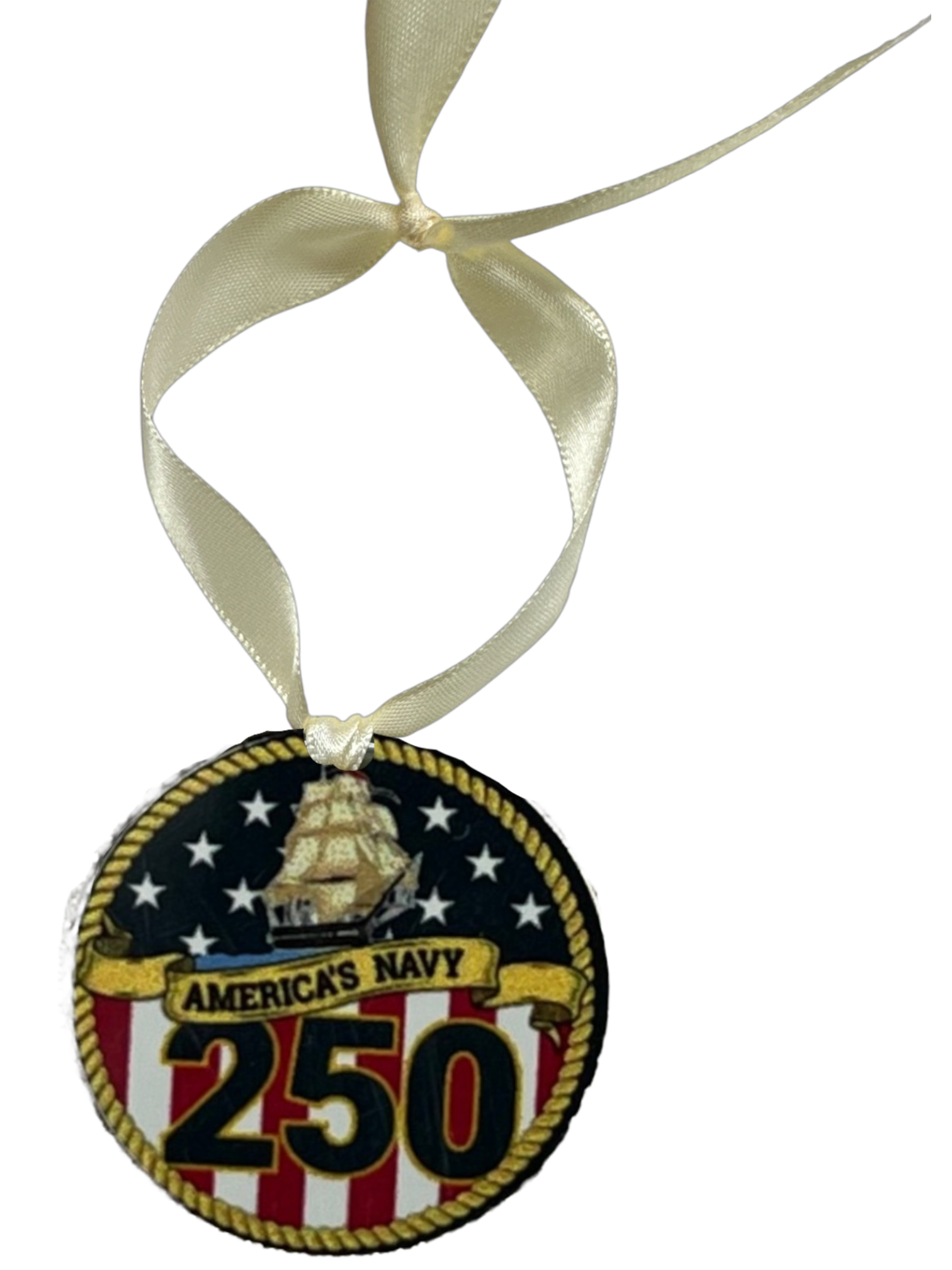 Officially Licensed Military Ornament – 250th Anniversary Collection (Army, Navy, Marine) Made in USA