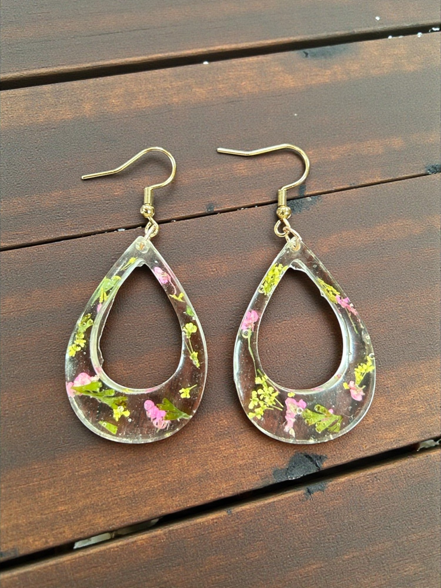 Eternal Bloom Drop Resin Earrings