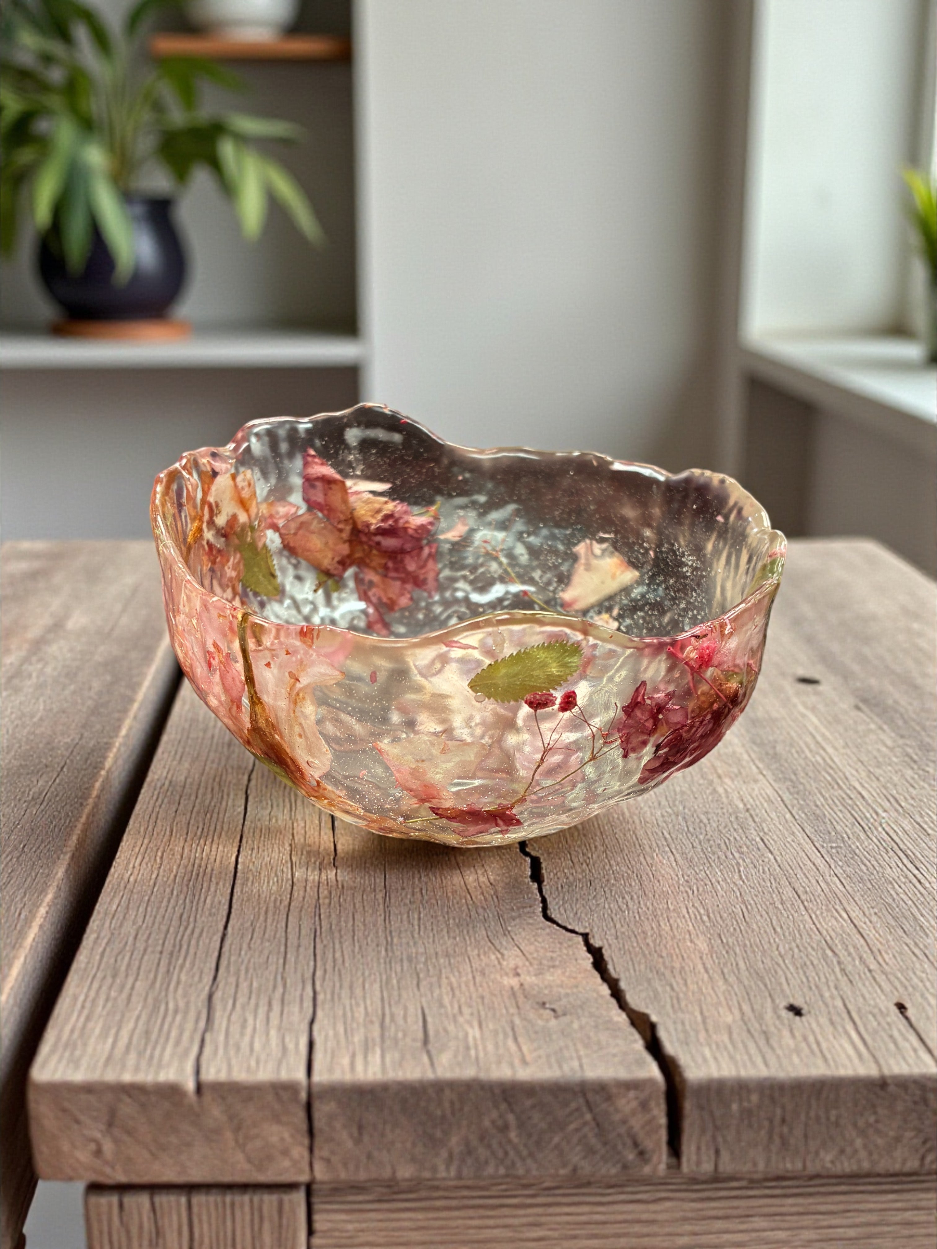 Pressed Flower Resin Art Bowl