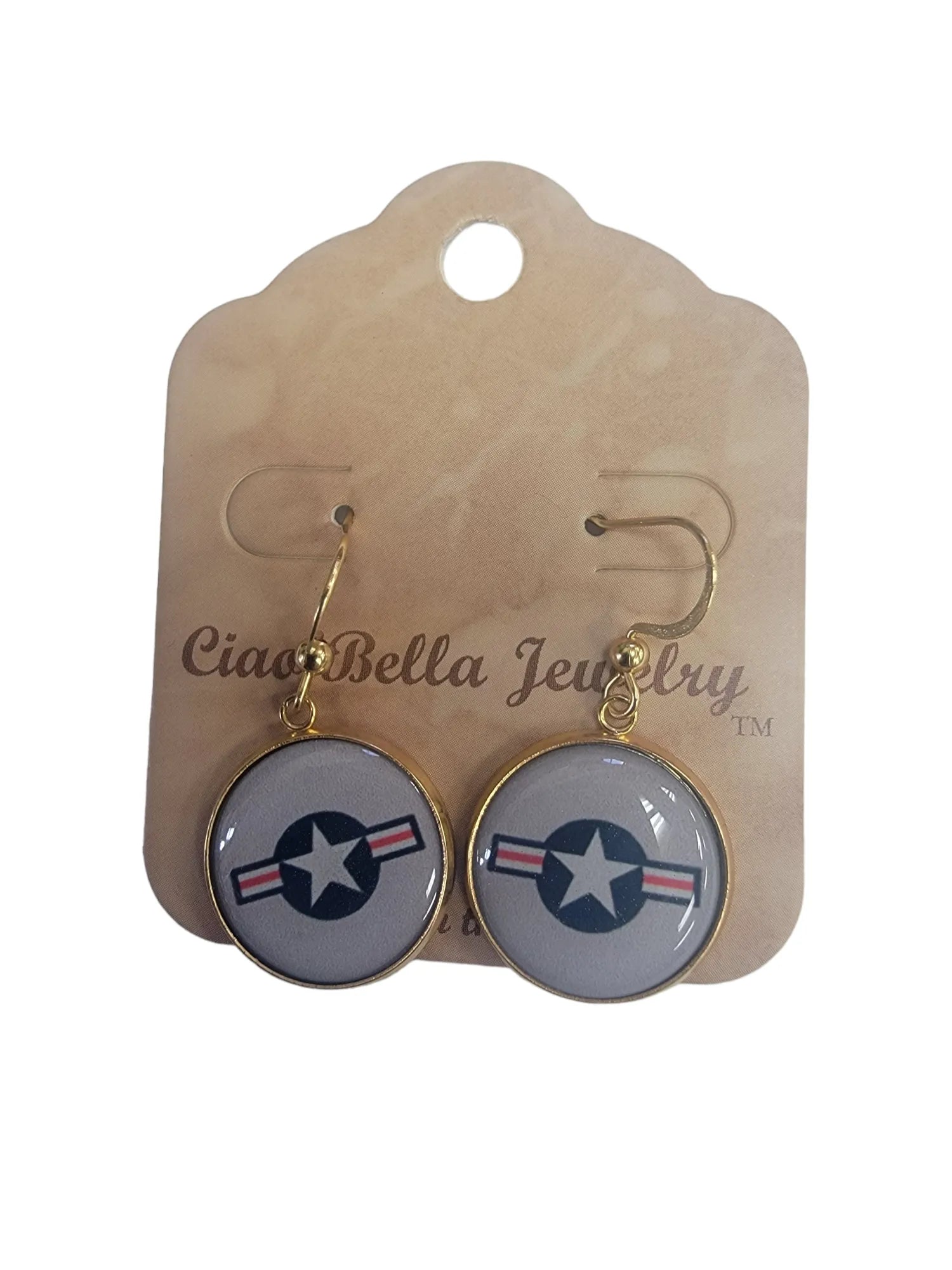 Officially Licensed Air Force Seal, Air Force Roundel, , Air Force Wings or Air Force Thunderbird Earrings - A Proud Symbol of Service and Sacrifice