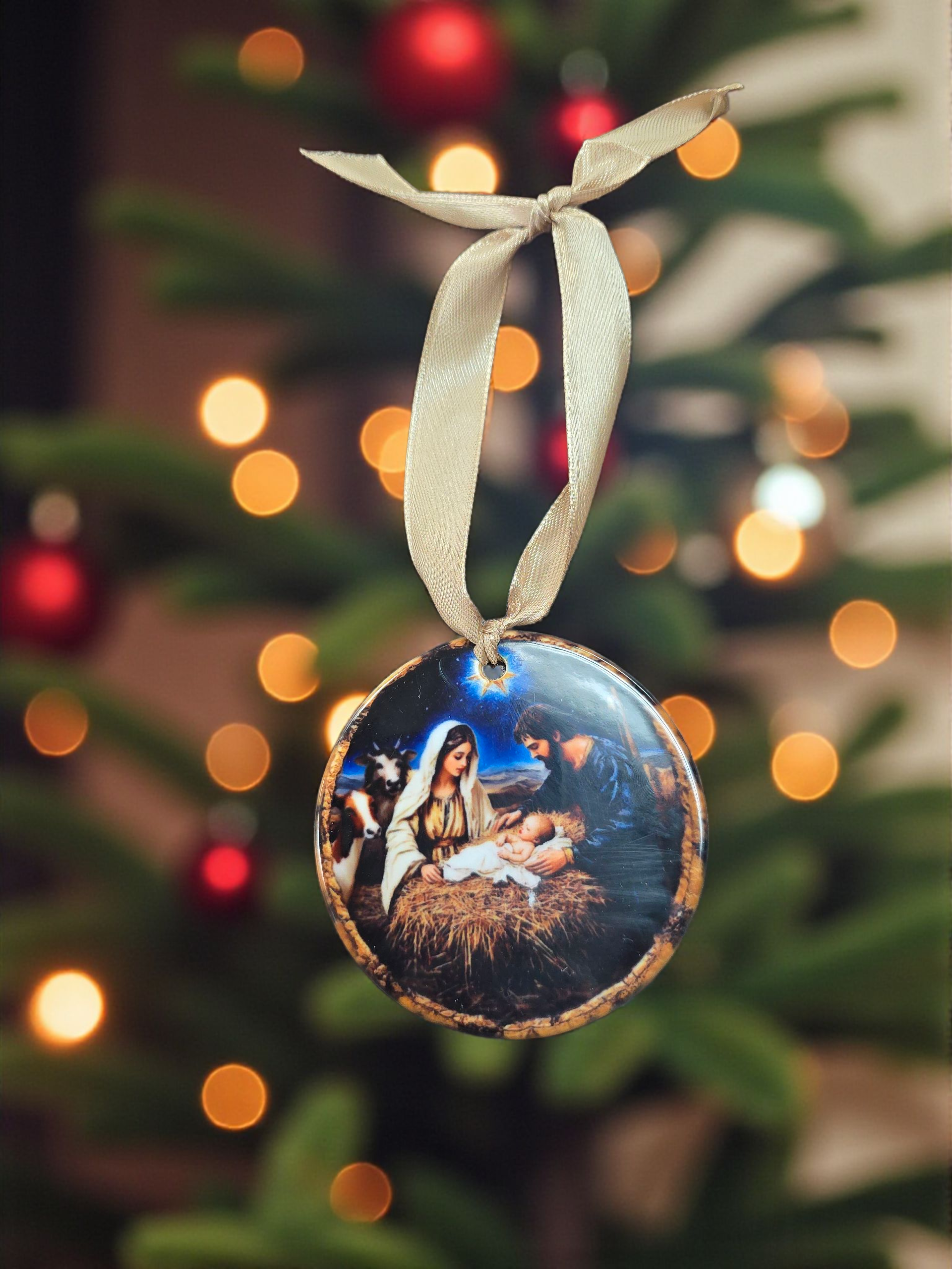 Nativity Ornament Gift | Religious Christmas Keepsake & Decor | Personalized