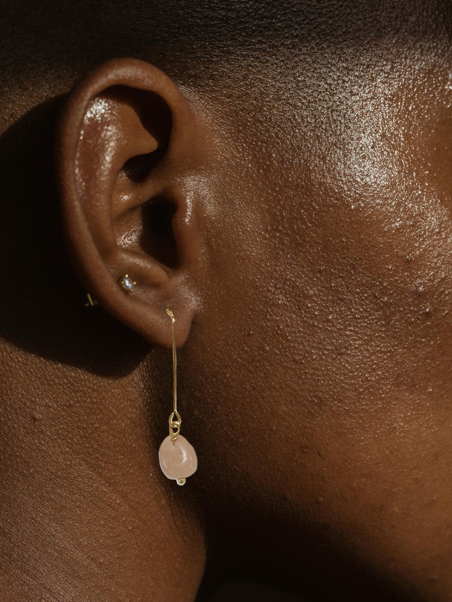 Elegant Gemstone & Gold Long Drop Earrings | Michelle Marie Boutique