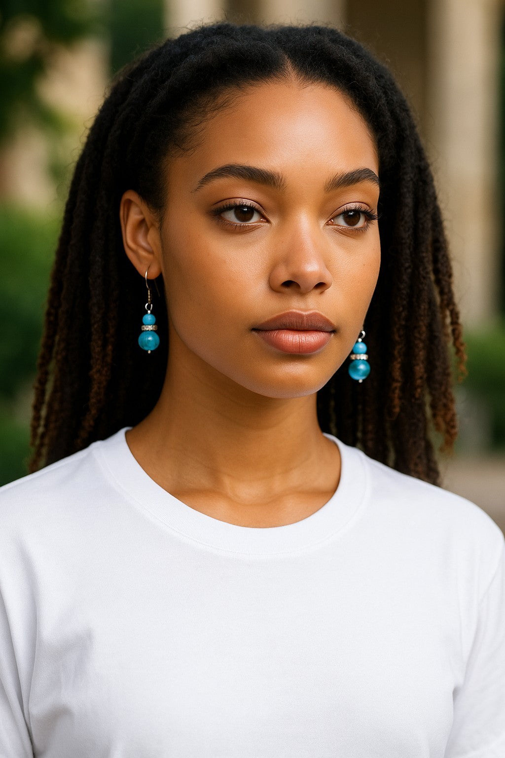 Ombre Bead Drop Earrings | Sea Green, Mystic & Magenta Variations