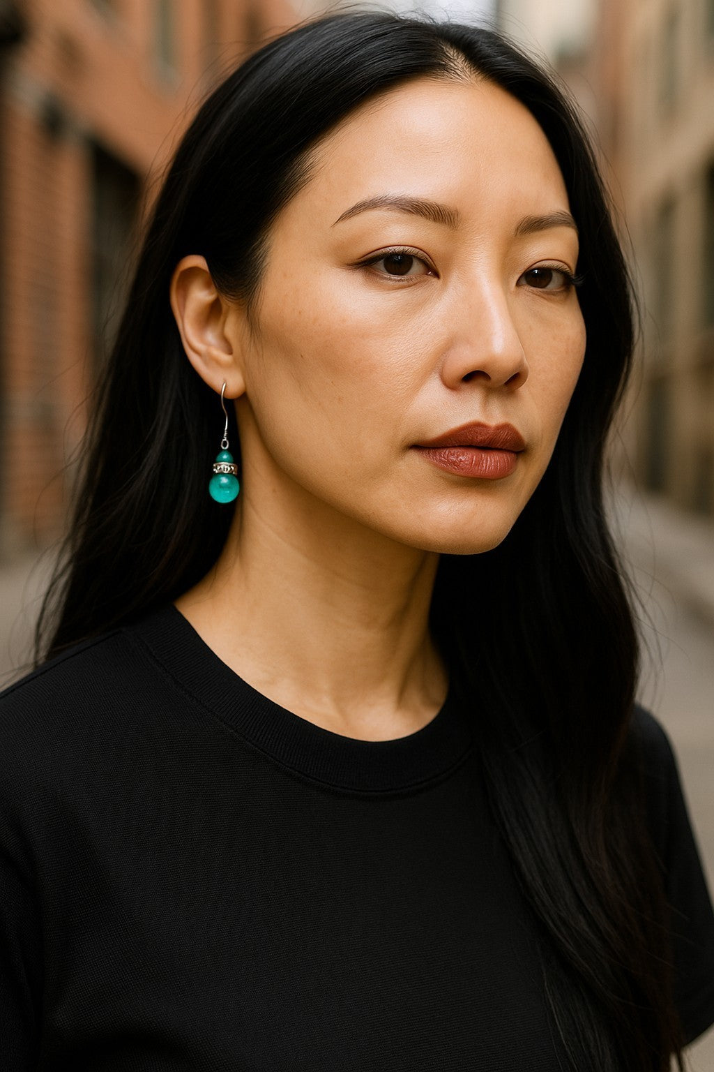Ombre Bead Drop Earrings | Sea Green, Mystic & Magenta Variations