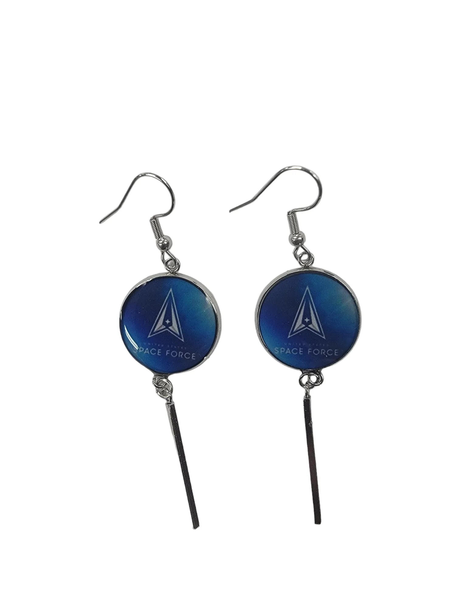 Officially Licensed Military Charm Earrings, A Proud Symbol of Service and Sacrifice, Stainless Steel, Great Gift