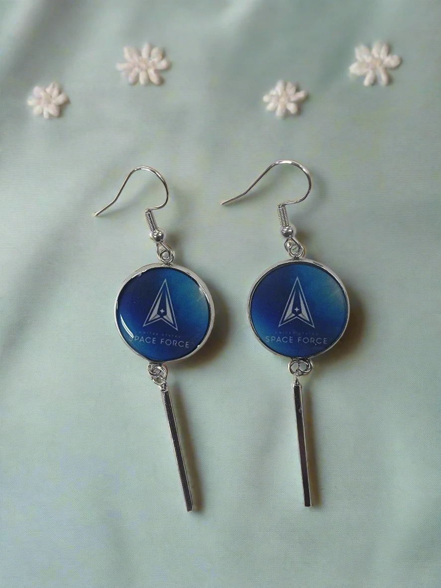Officially Licensed Military Charm Earrings, A Proud Symbol of Service and Sacrifice, Stainless Steel, Great Gift