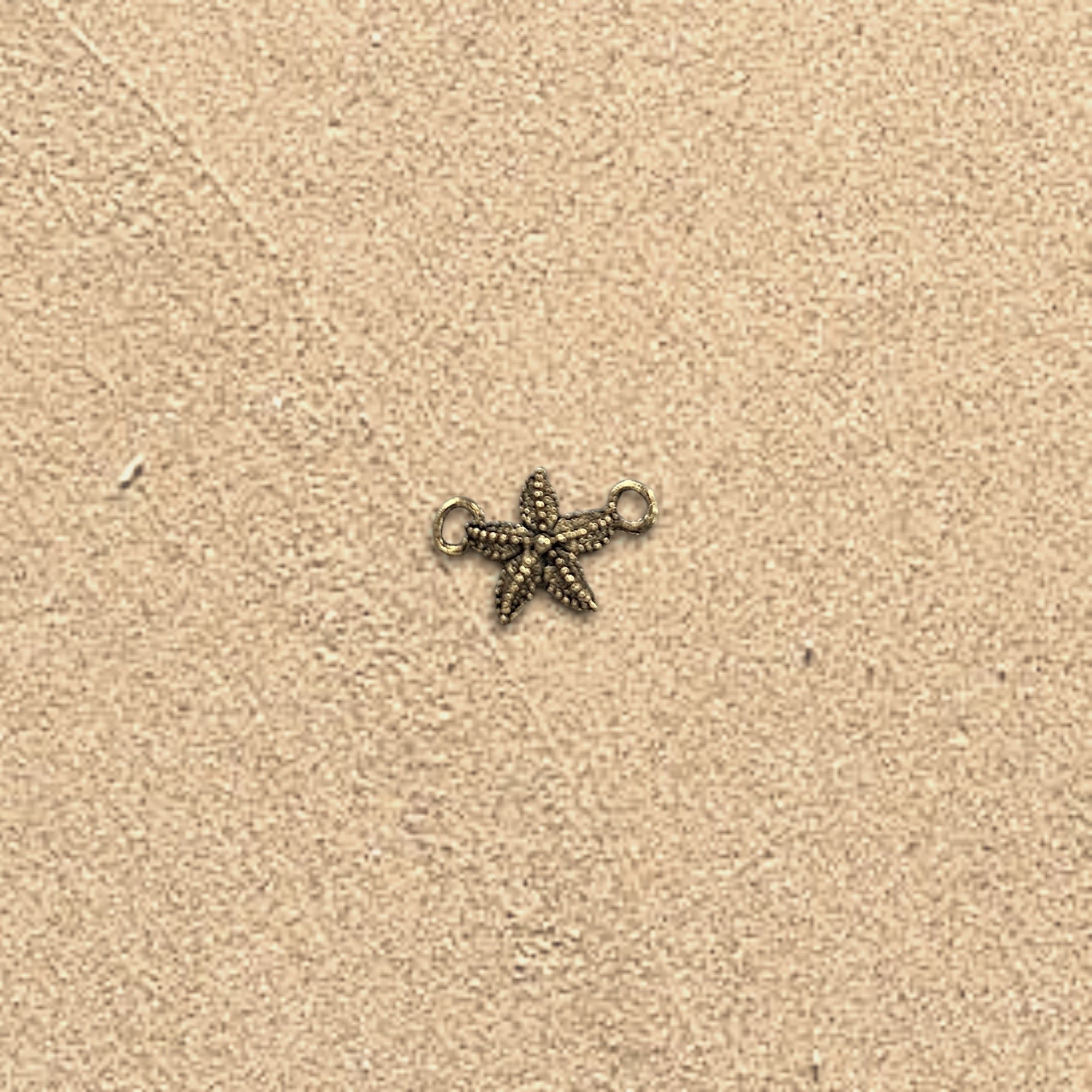 Gold Starfish Pewter Charm Pendant | Travel Charm