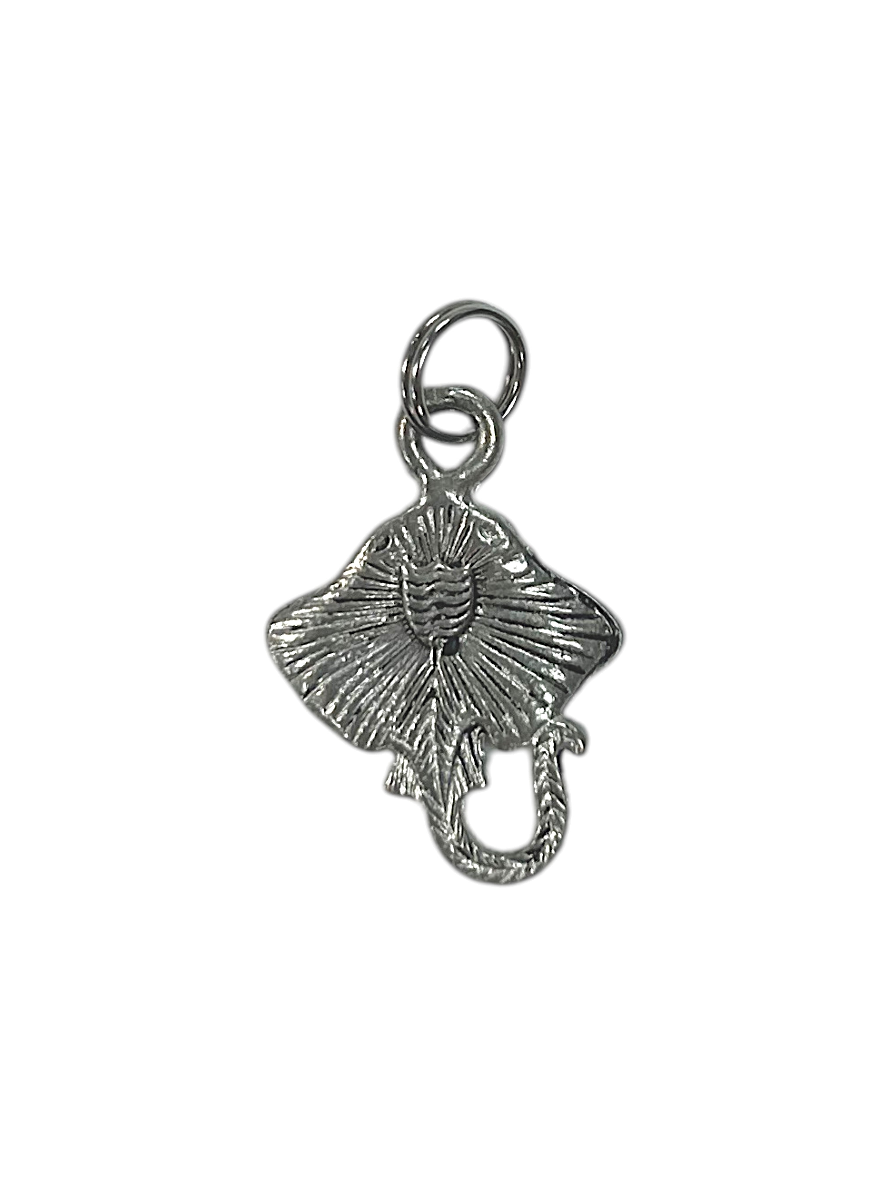 Silver Stingray Pewter Charm Pendant | Travel Charm