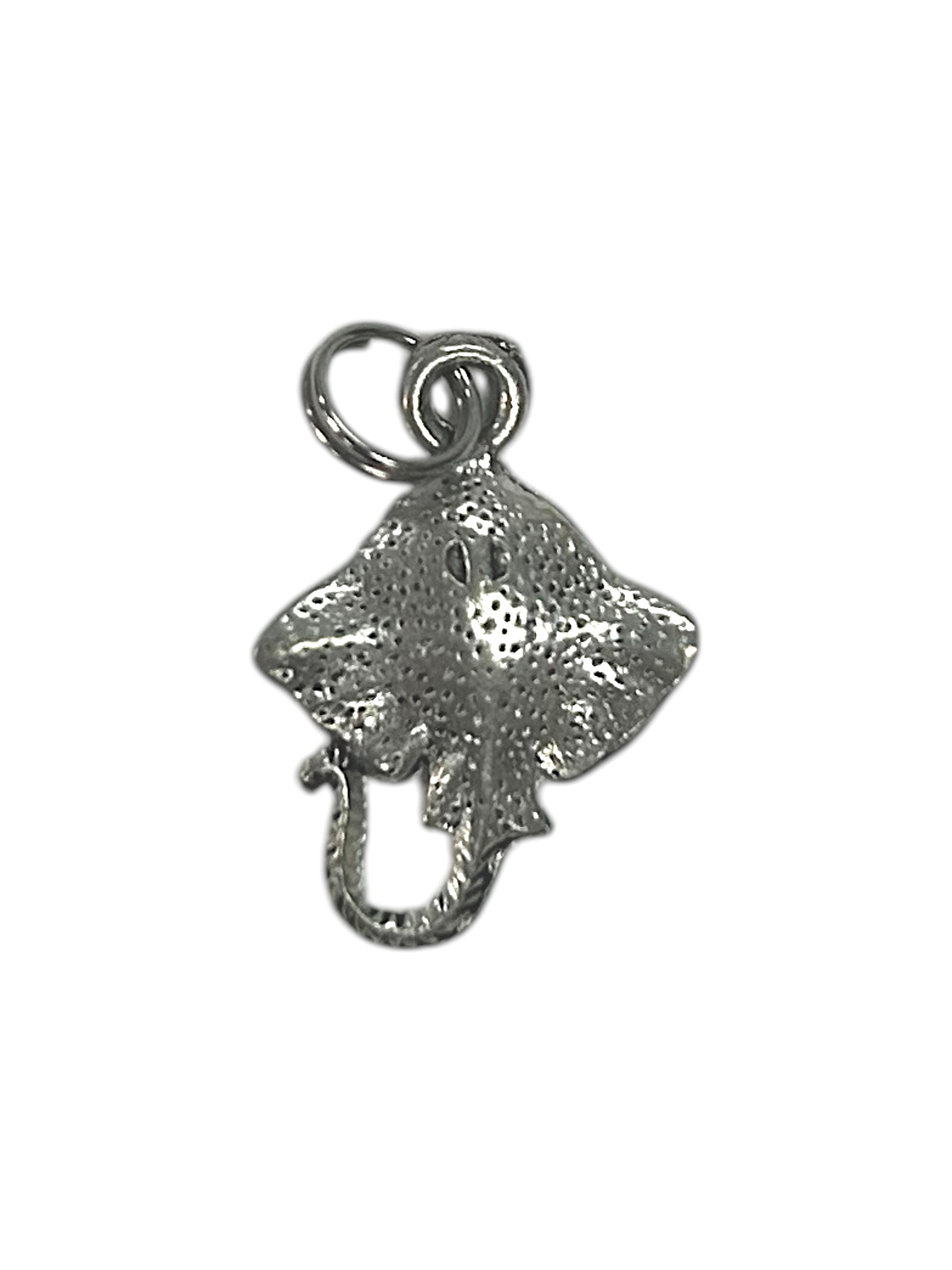 Silver Stingray Pewter Charm Pendant | Travel Charm