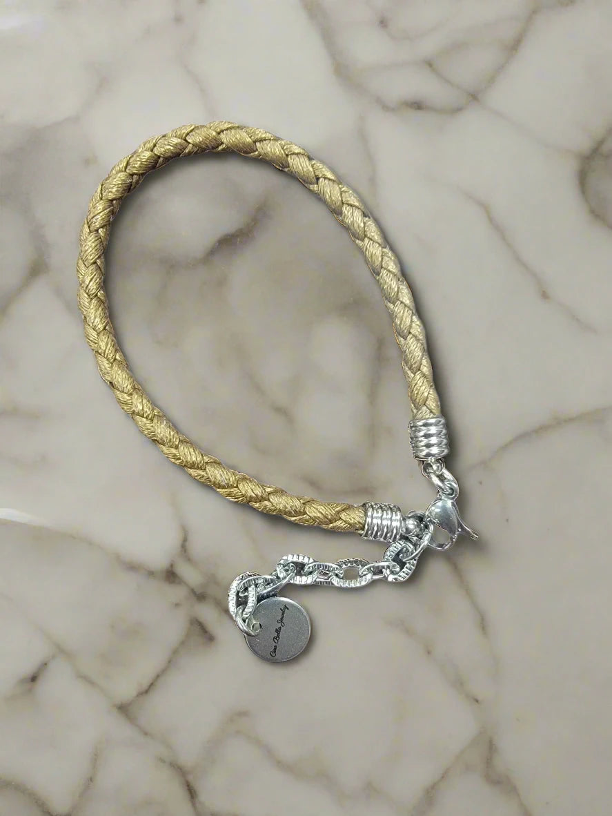 Military Leather Rope Charm Bracelet - Officially Licensed