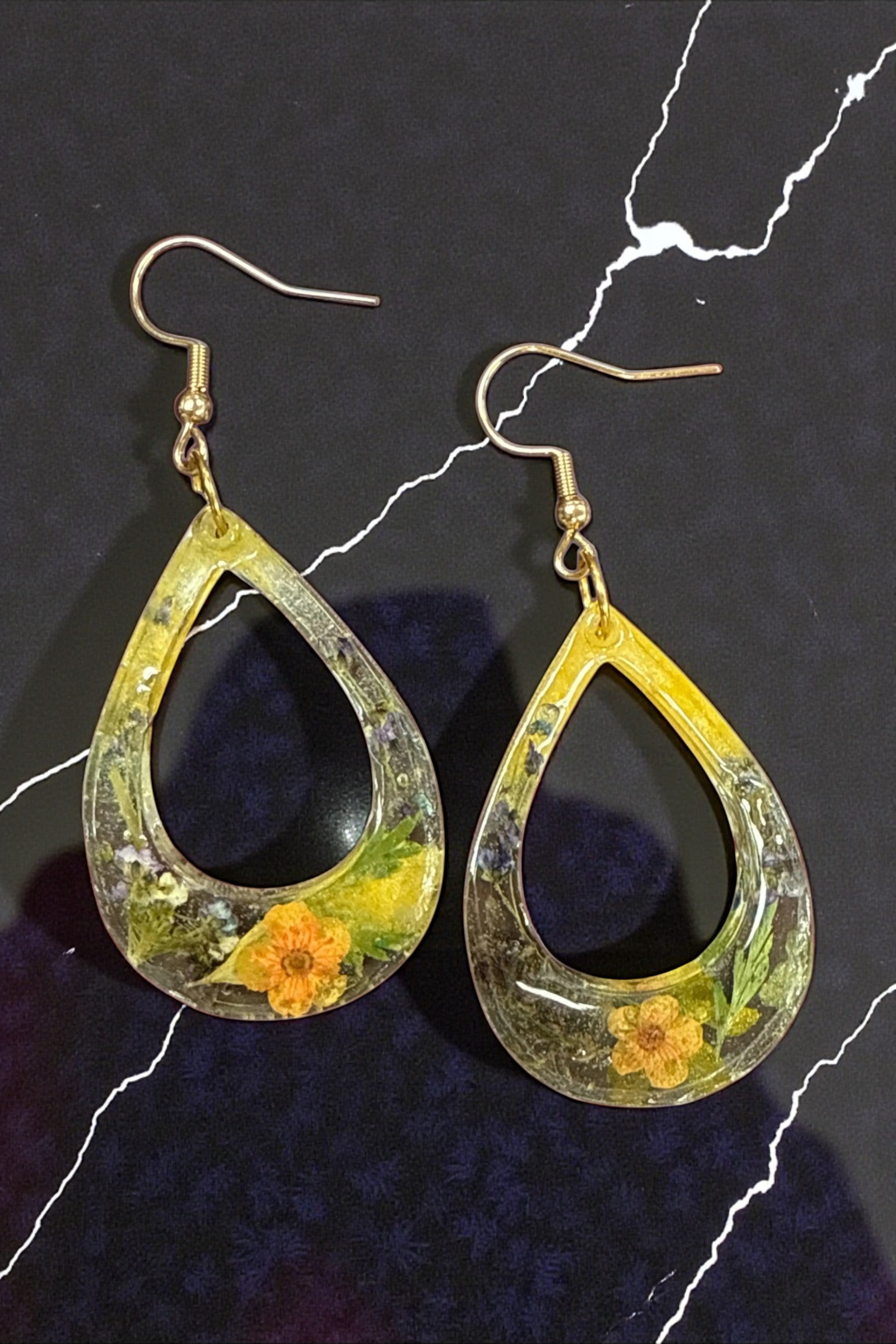 Eternal Bloom Drop Resin Earrings