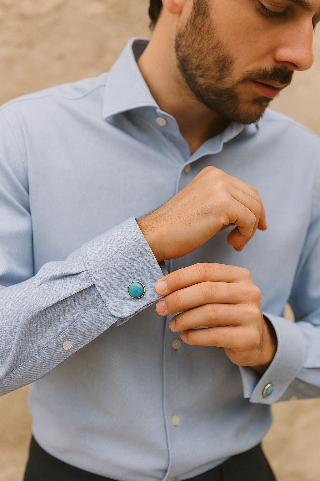Stone Stainless Steel Cufflinks | Different Stone Options