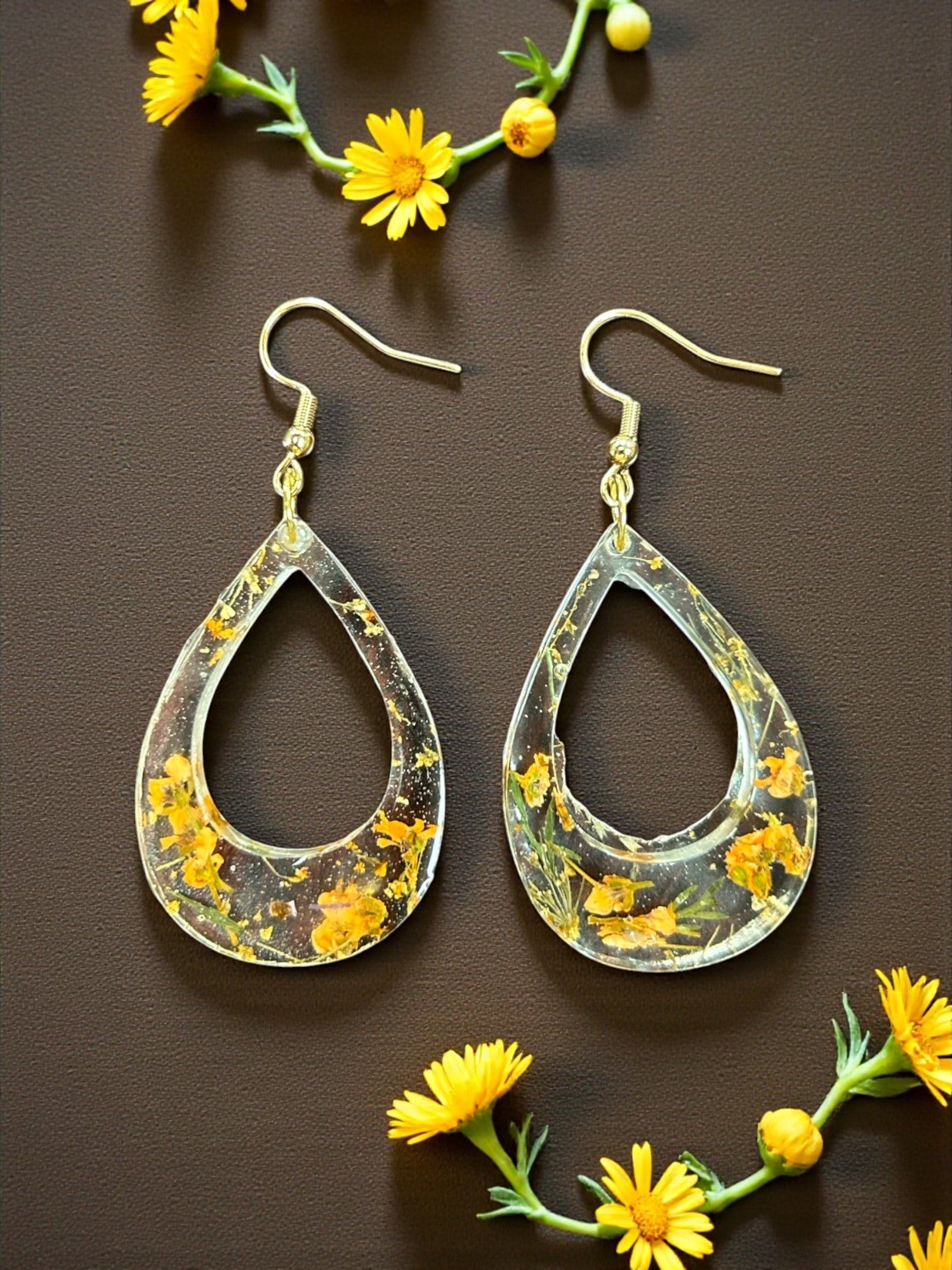 Eternal Bloom Drop Resin Earrings