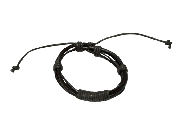 Adjustable Unisex Cowhide Waxed Leather Bracelets
