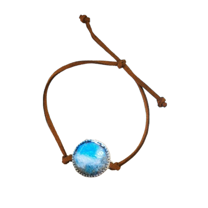 Beach Sand and Ocean Wave Unisex Suede Bracelets