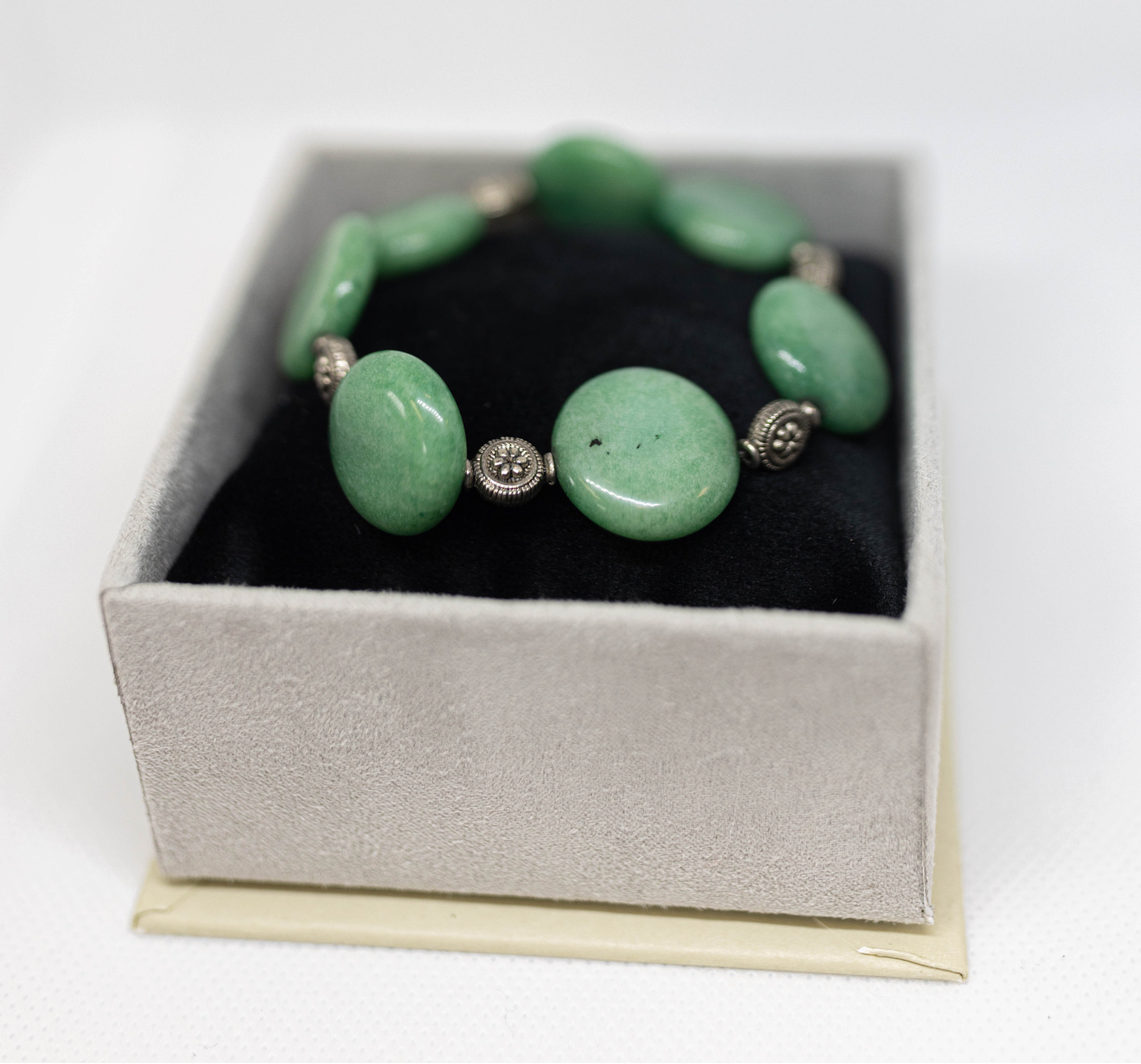 Green Aventurine Gemstone Stretch Bracelet