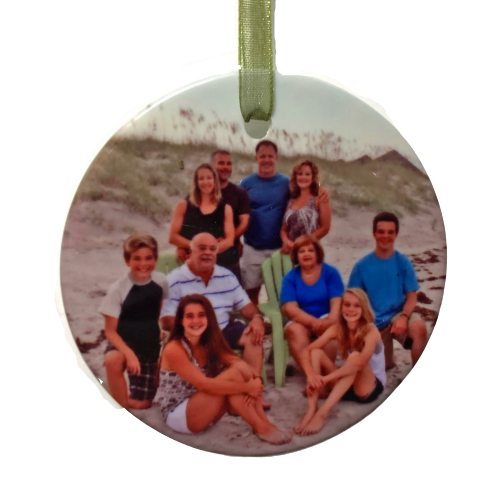 Personalized Ceramic Family Photo Ornament