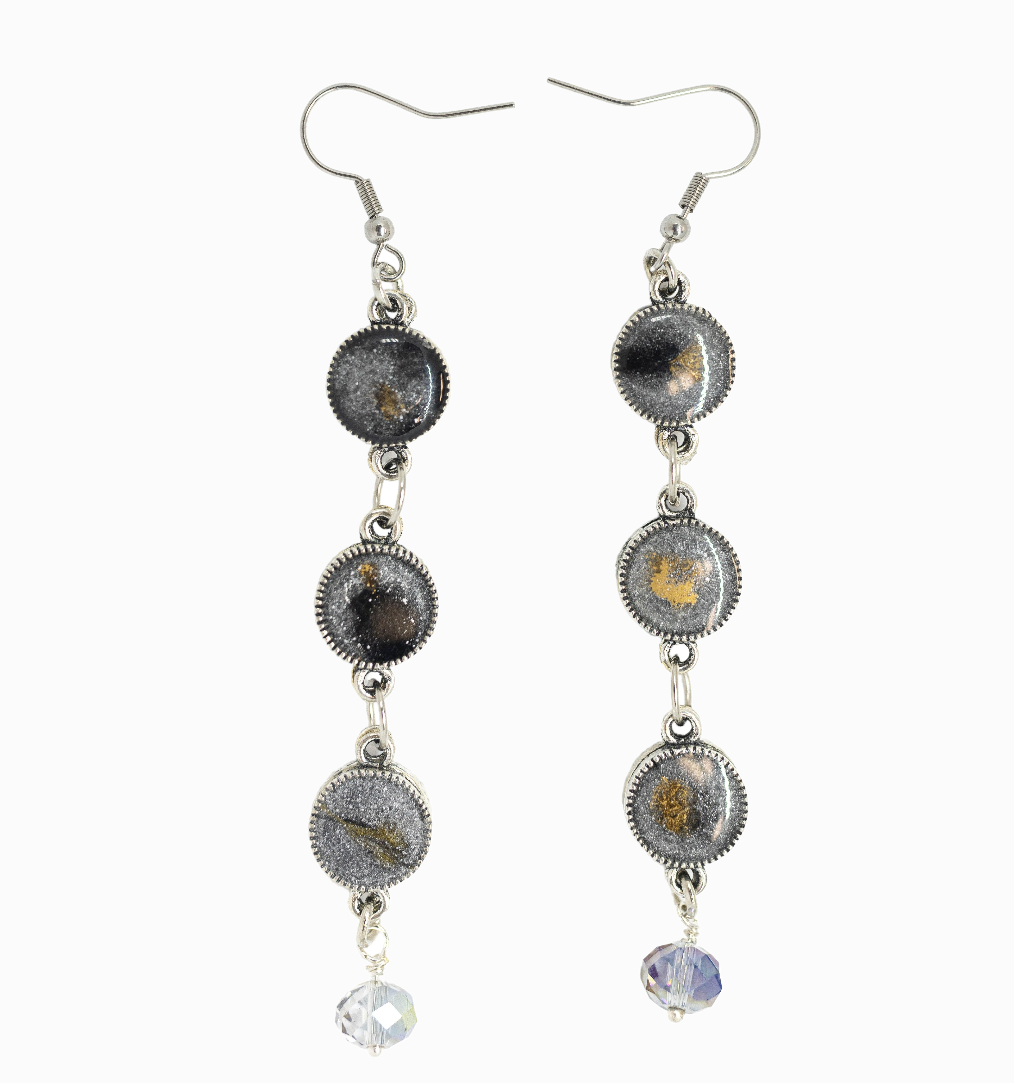 Go Gray Cancer Awareness Drop Earrings