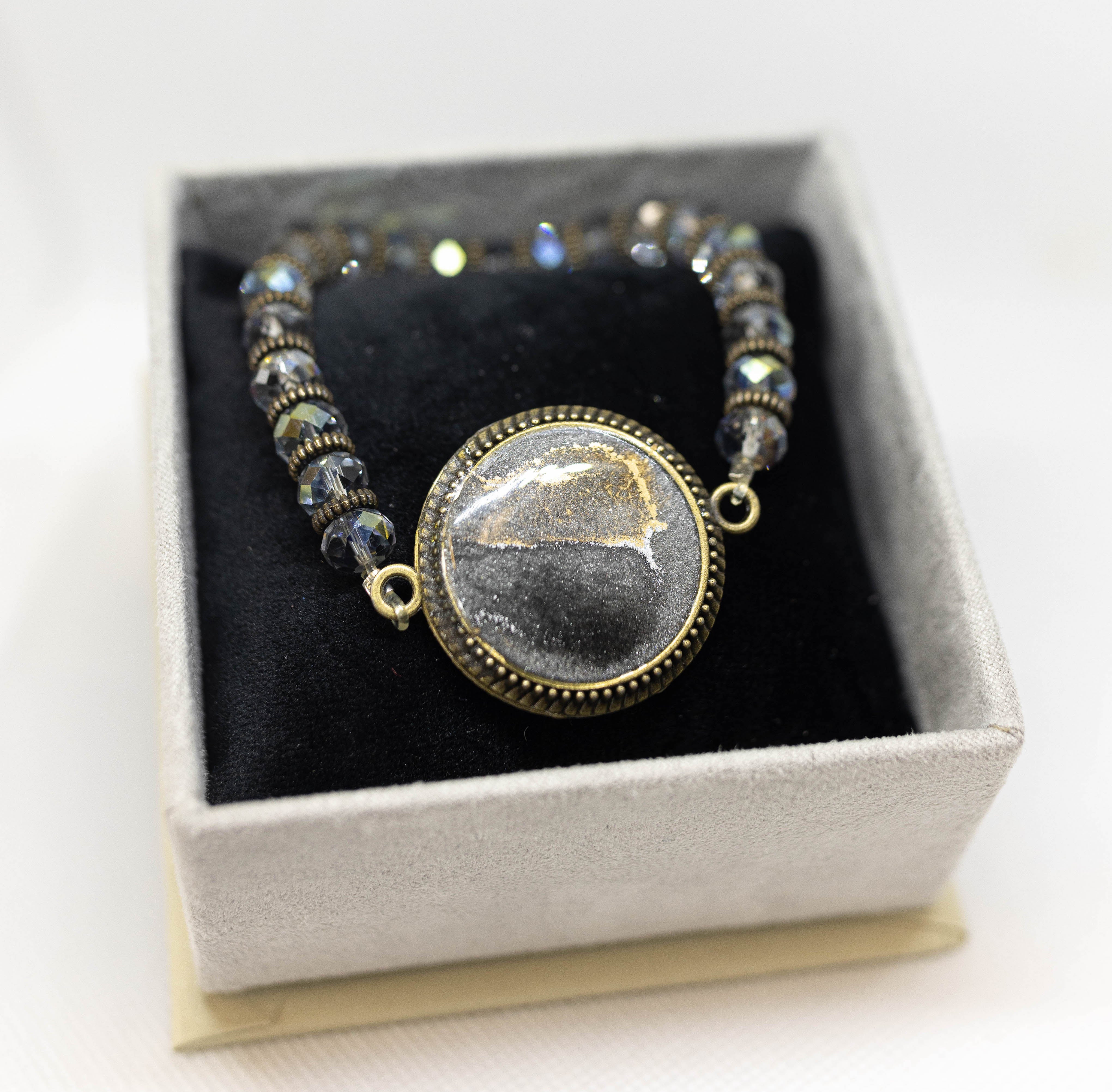 Go Gray Crystal Cancer Awareness Bracelet