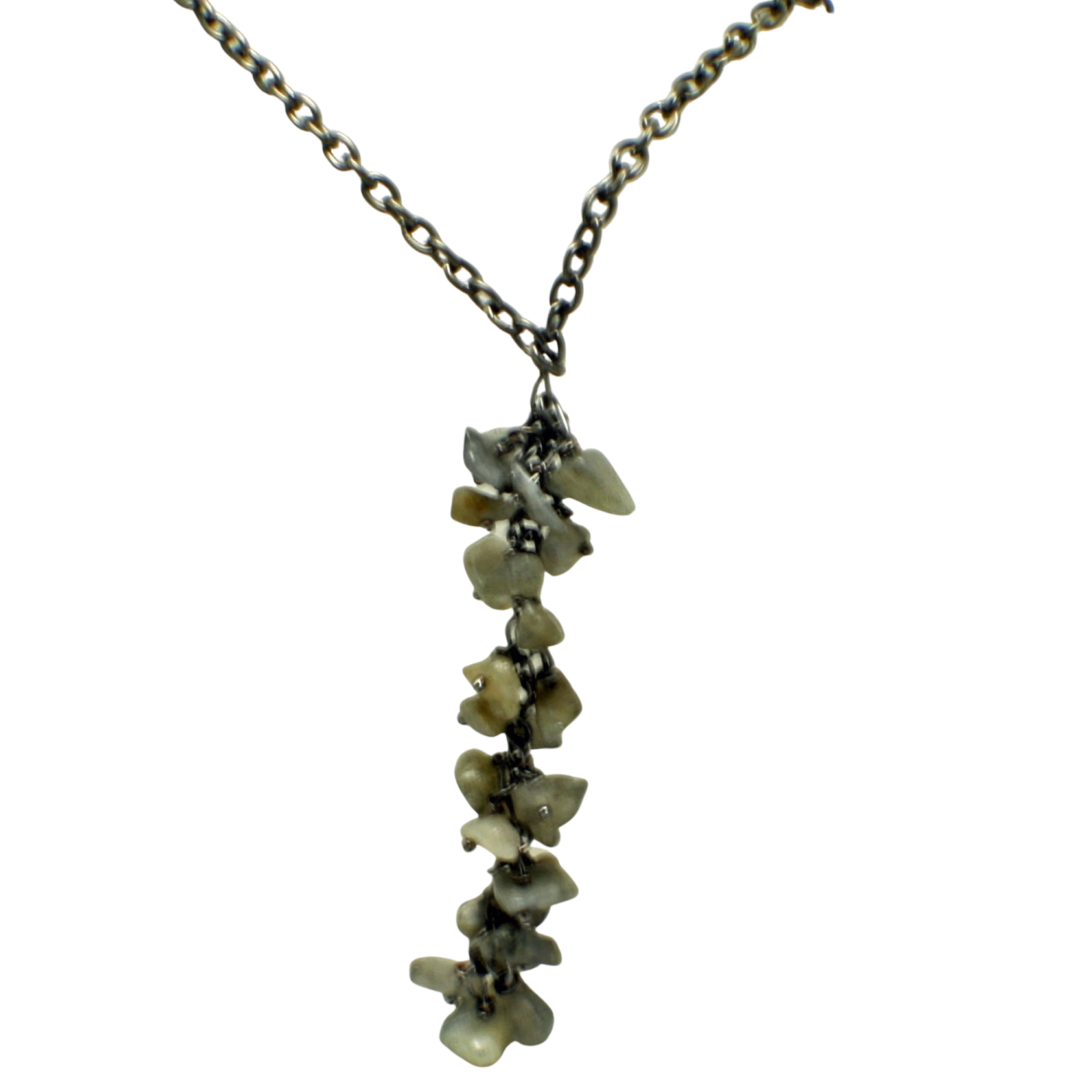 Gemstone Long Cluster Chain Necklaces