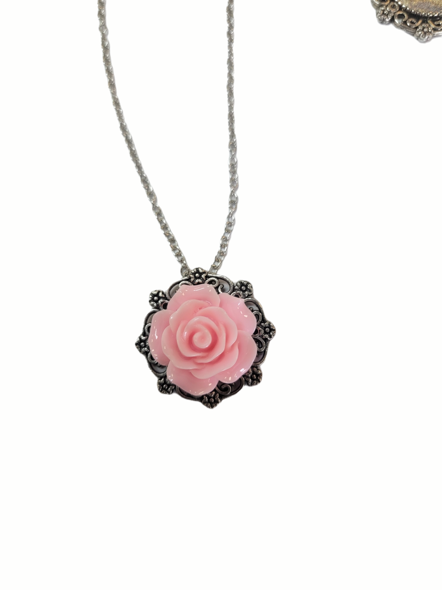Michelle Marie's Victorian Rose Pendant Necklace - Bridesmaid and Wedding Jewelry
