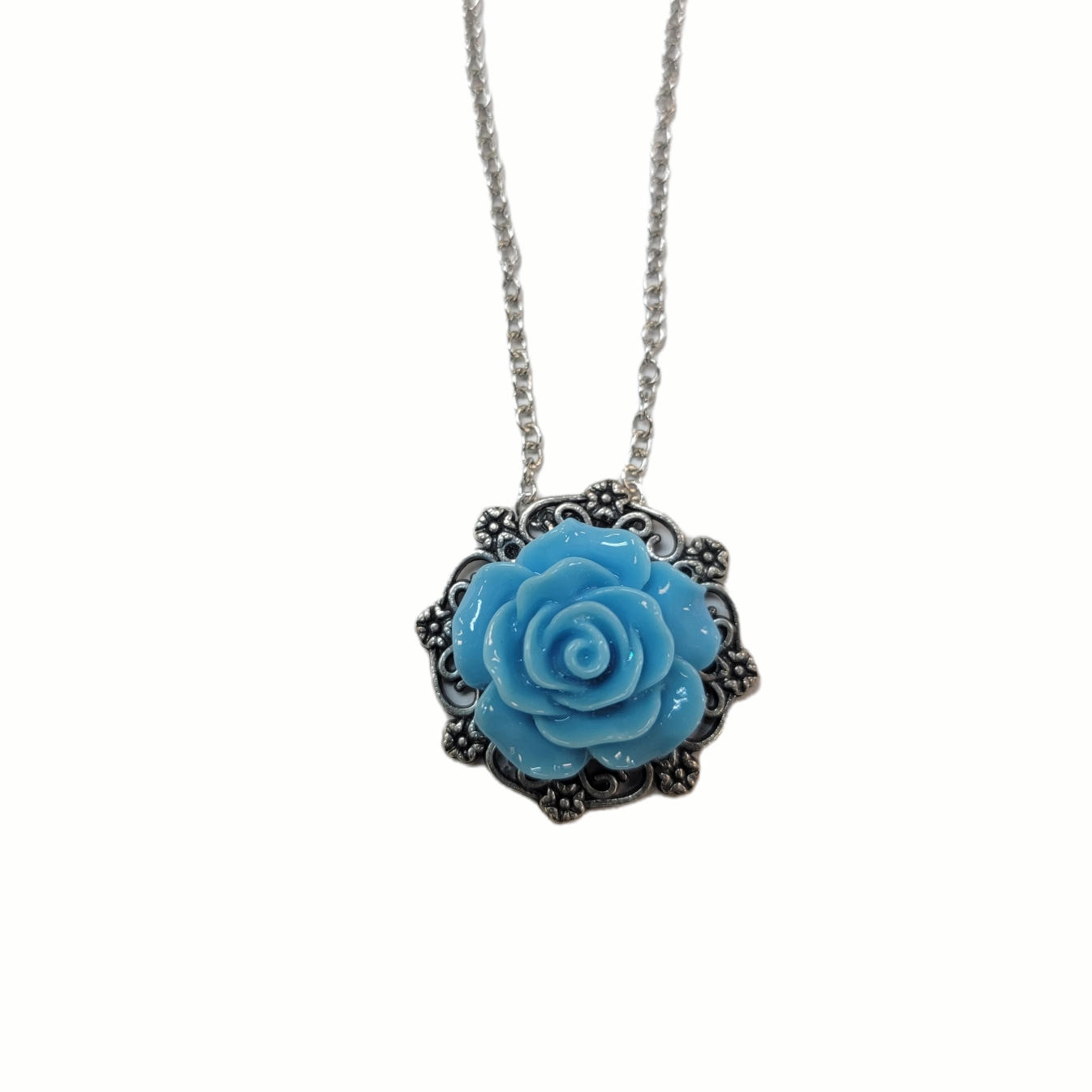 Michelle Marie's Victorian Rose Pendant Necklace - Bridesmaid and Wedding Jewelry