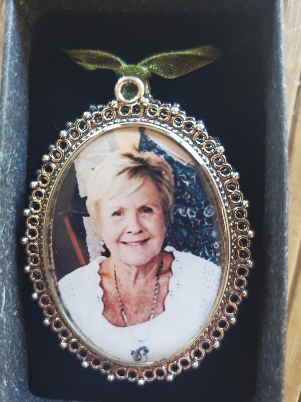 Memorial Sympathy Memories From Heaven Loved One Ornament with Custom Image