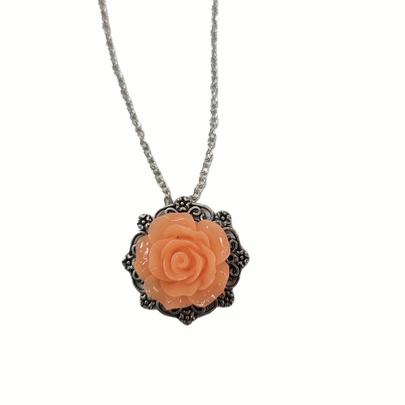 Michelle Marie's Victorian Rose Pendant Necklace - Bridesmaid and Wedding Jewelry